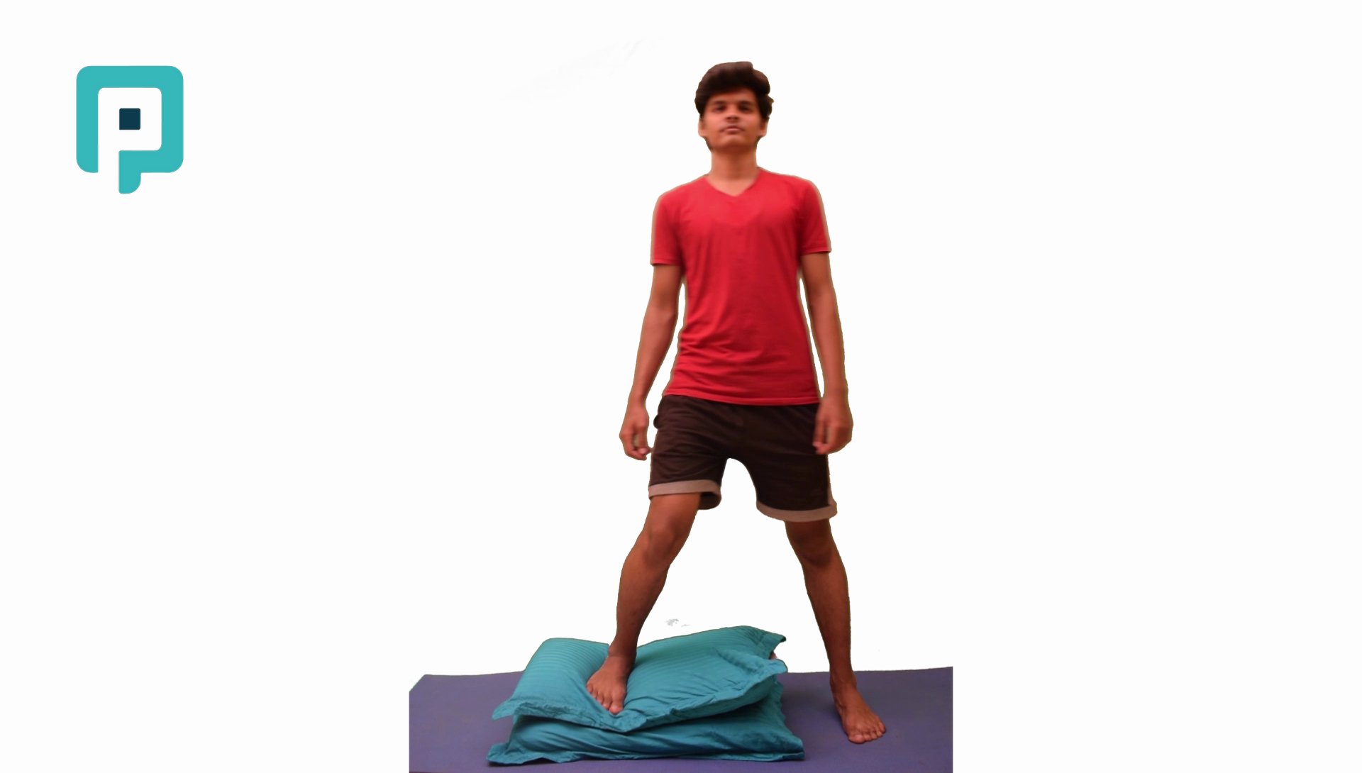 lateral step up and down on pillows - beginner Lower Body exercise