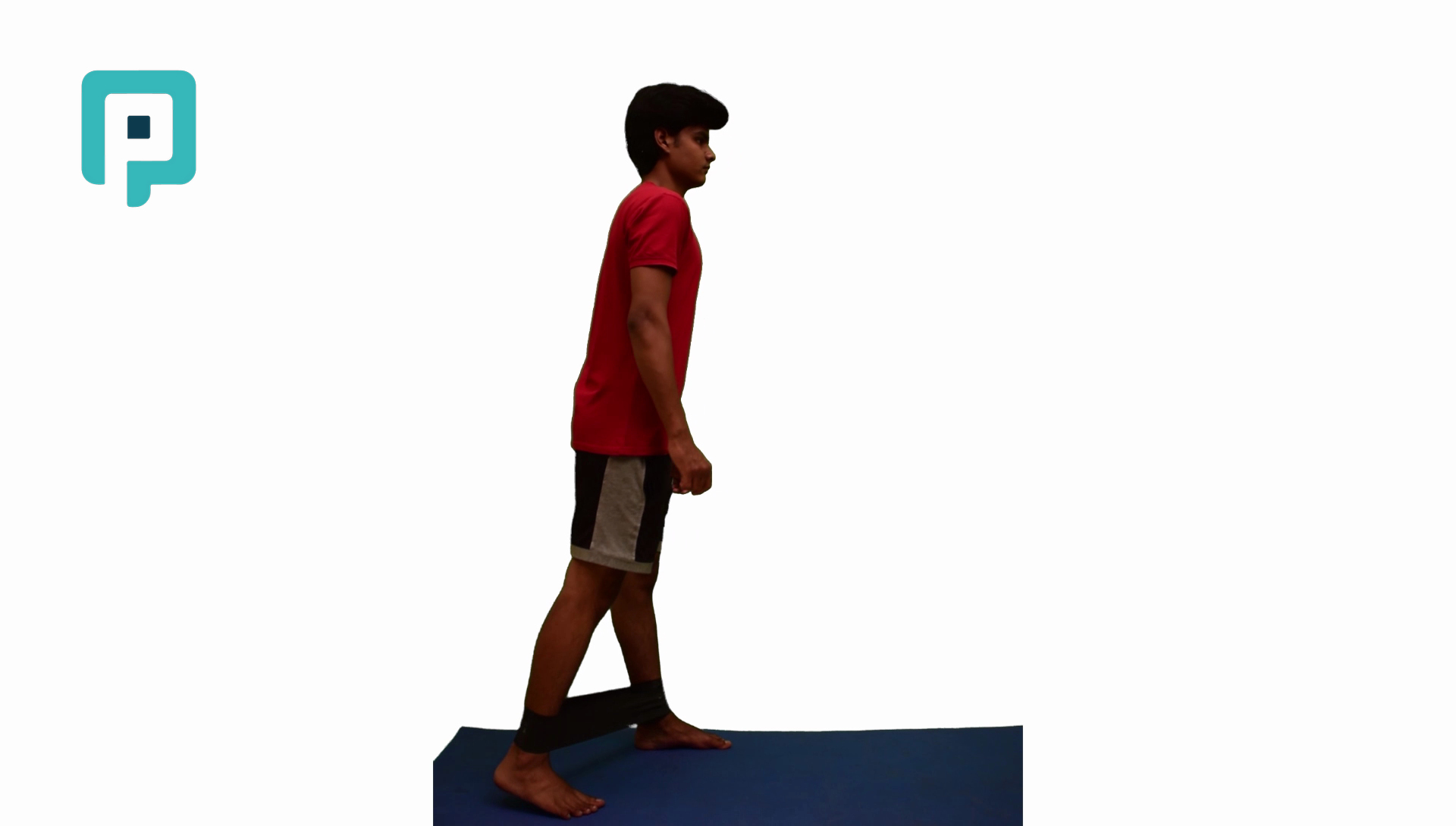 banded backward diagonal walk - beginner Lower Body exercise