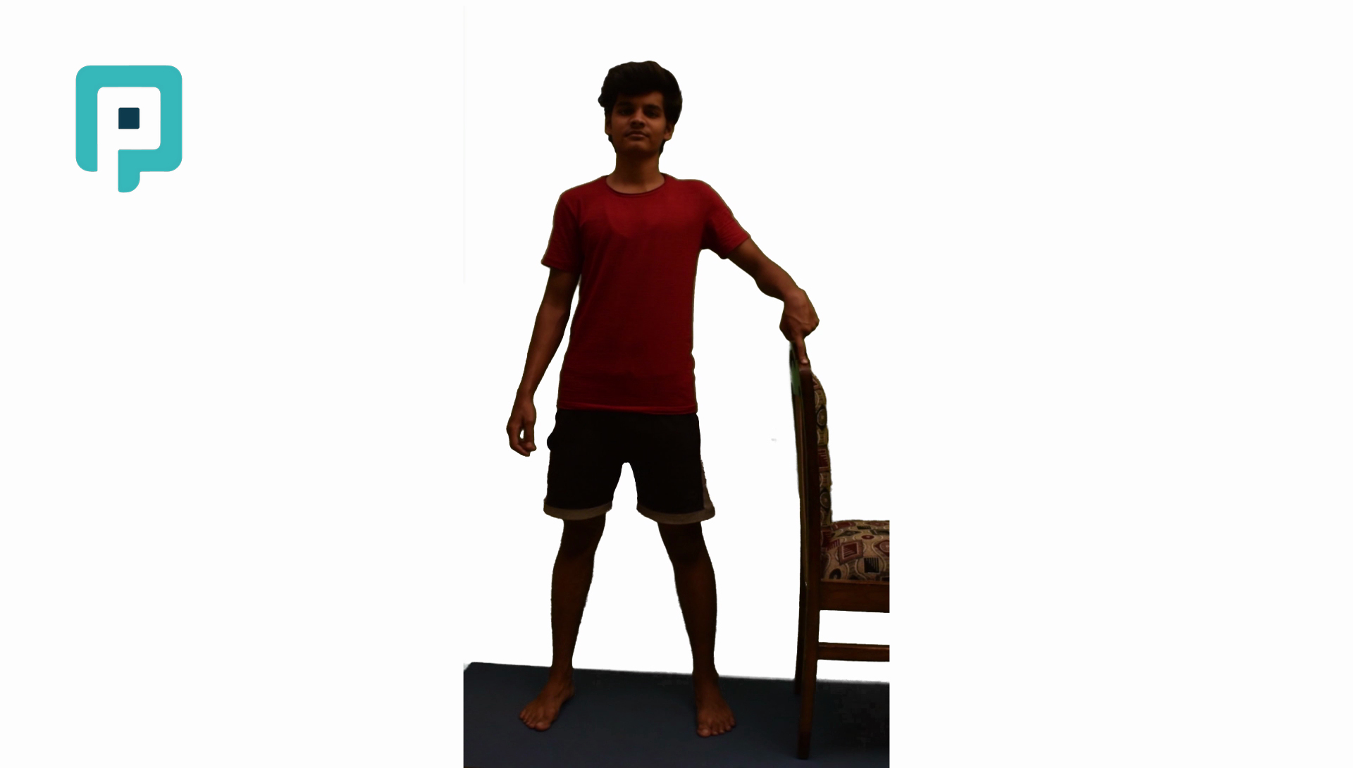 single step sideways walk with chair support - beginner Lower Body exercise