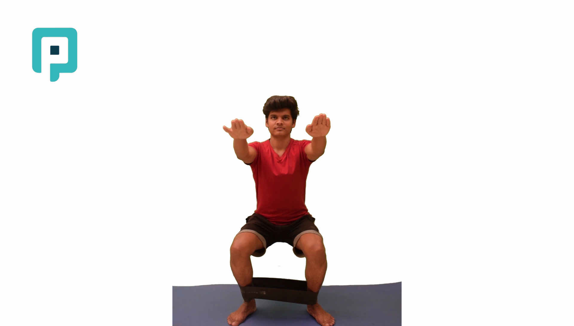 resistance band squat with ankle band - beginner Lower Body exercise