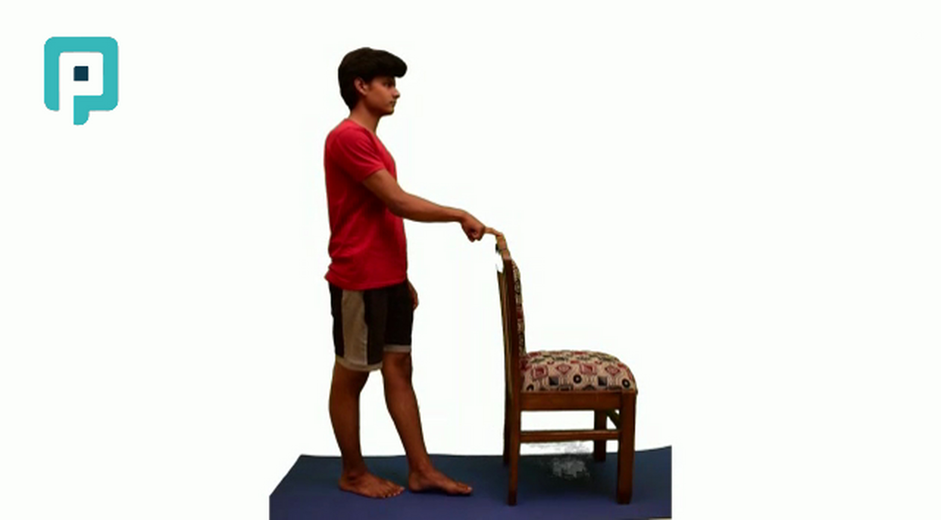 tandem standing with head rotation - beginner Trunk exercise
