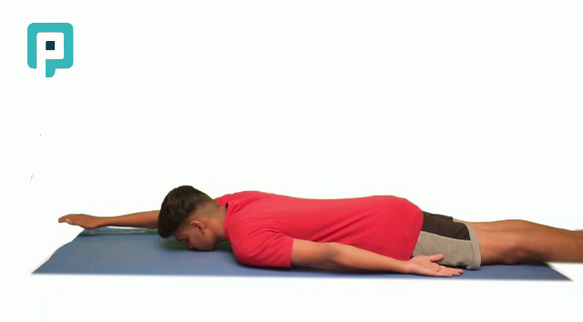 prone arm reach - beginner Trunk exercise