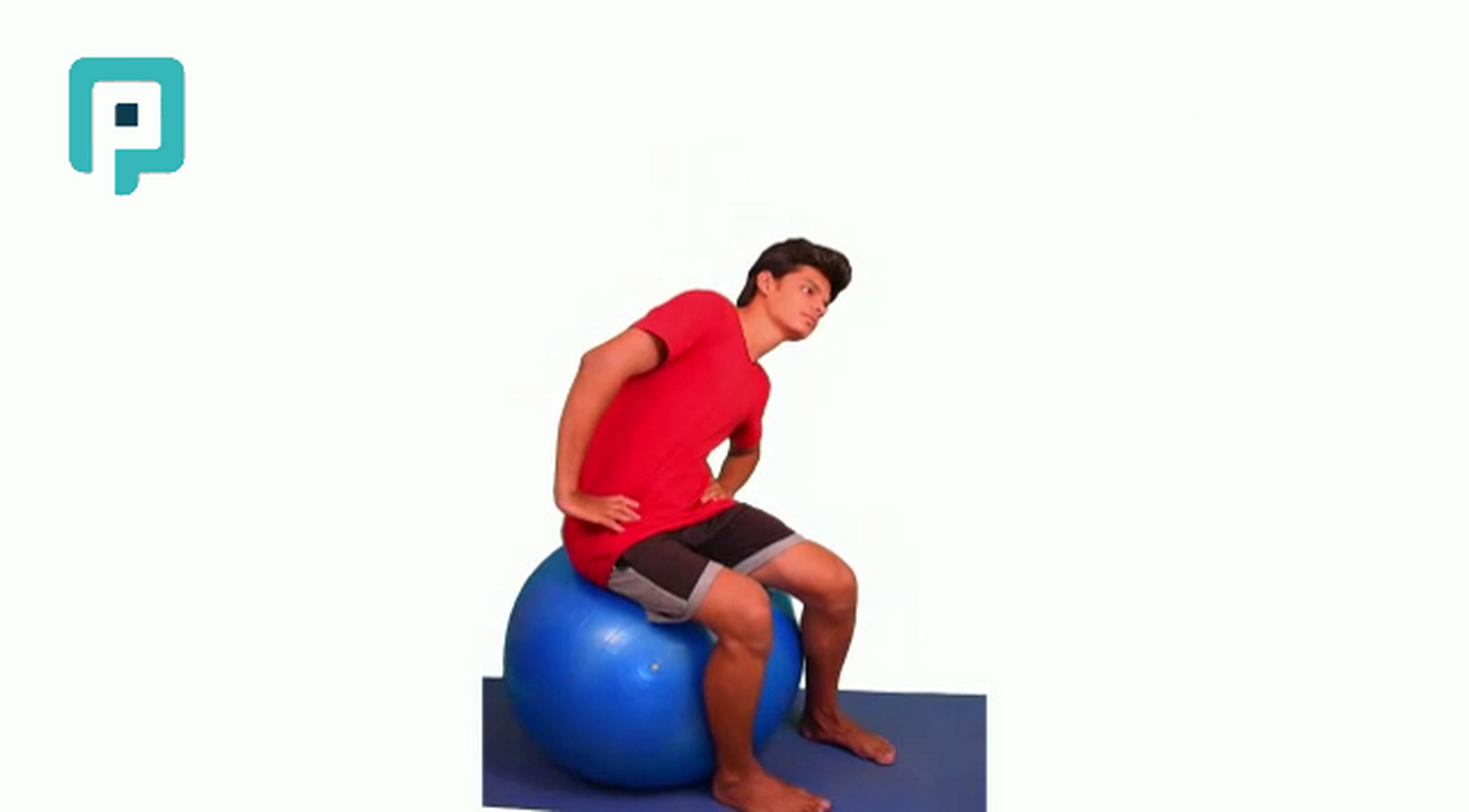 seated trunk lateral flexion on swiss ball - beginner Trunk exercise