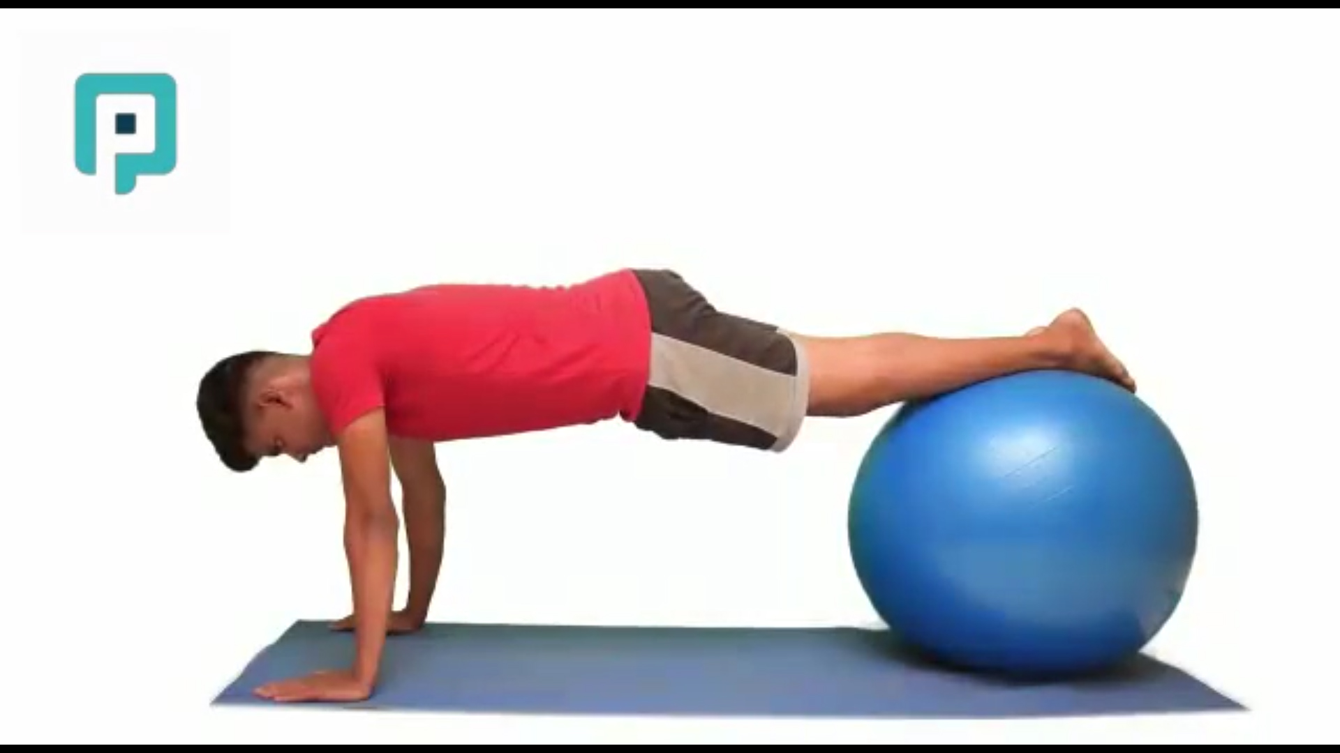swiss ball plank rollout - beginner Trunk exercise