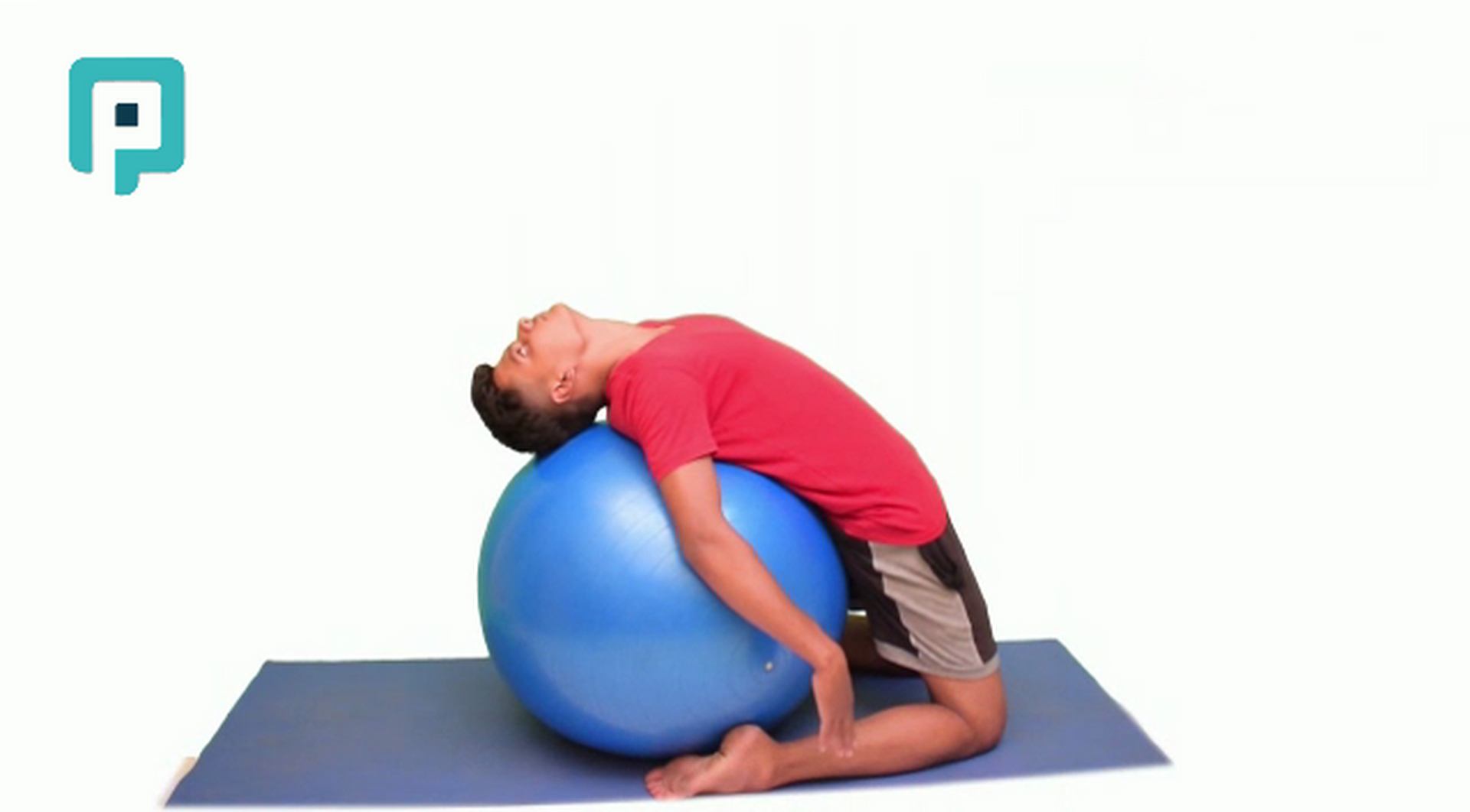 abdominal stretch on swiss ball - beginner Trunk exercise