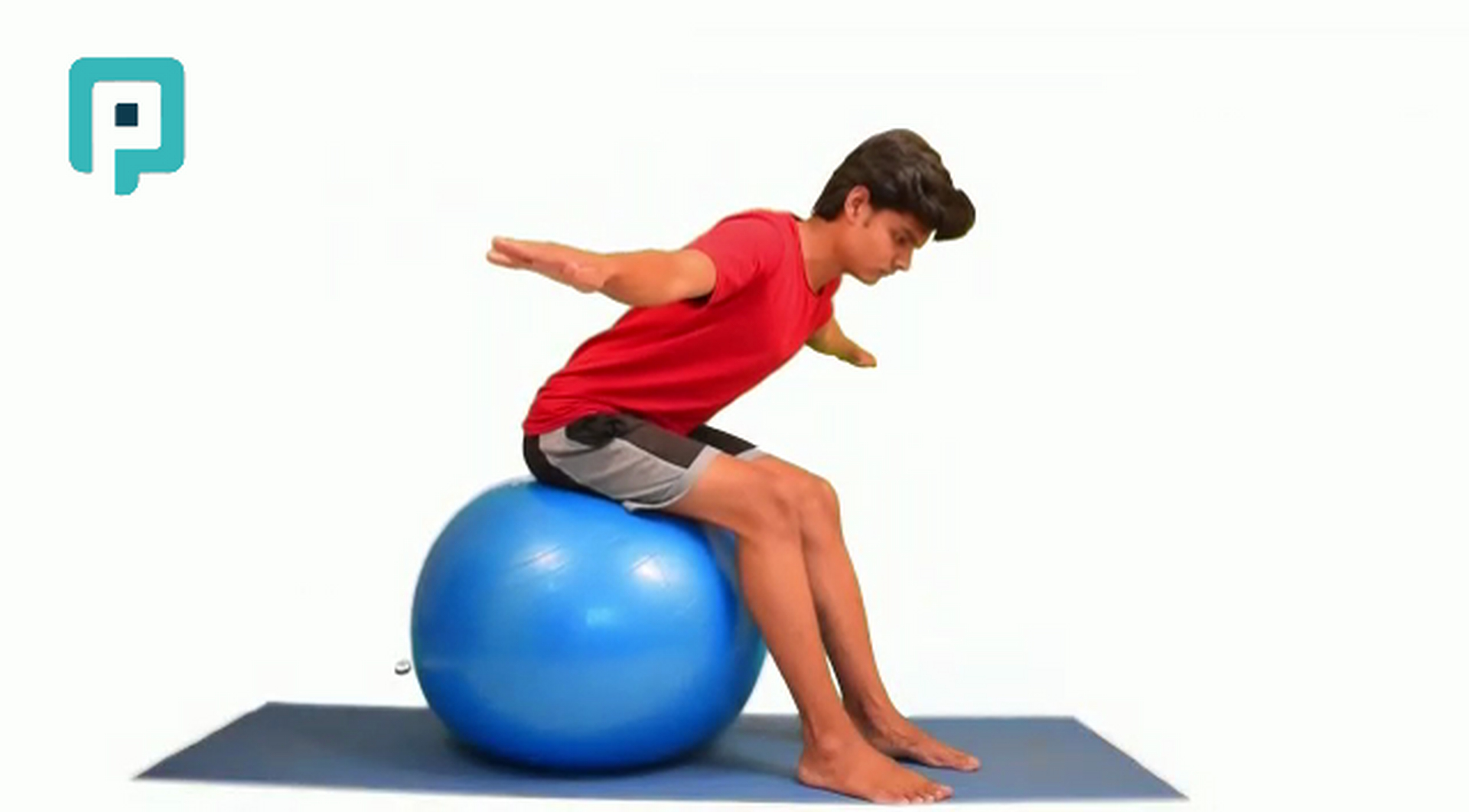 pelvic tilt on swiss ball - beginner Trunk exercise