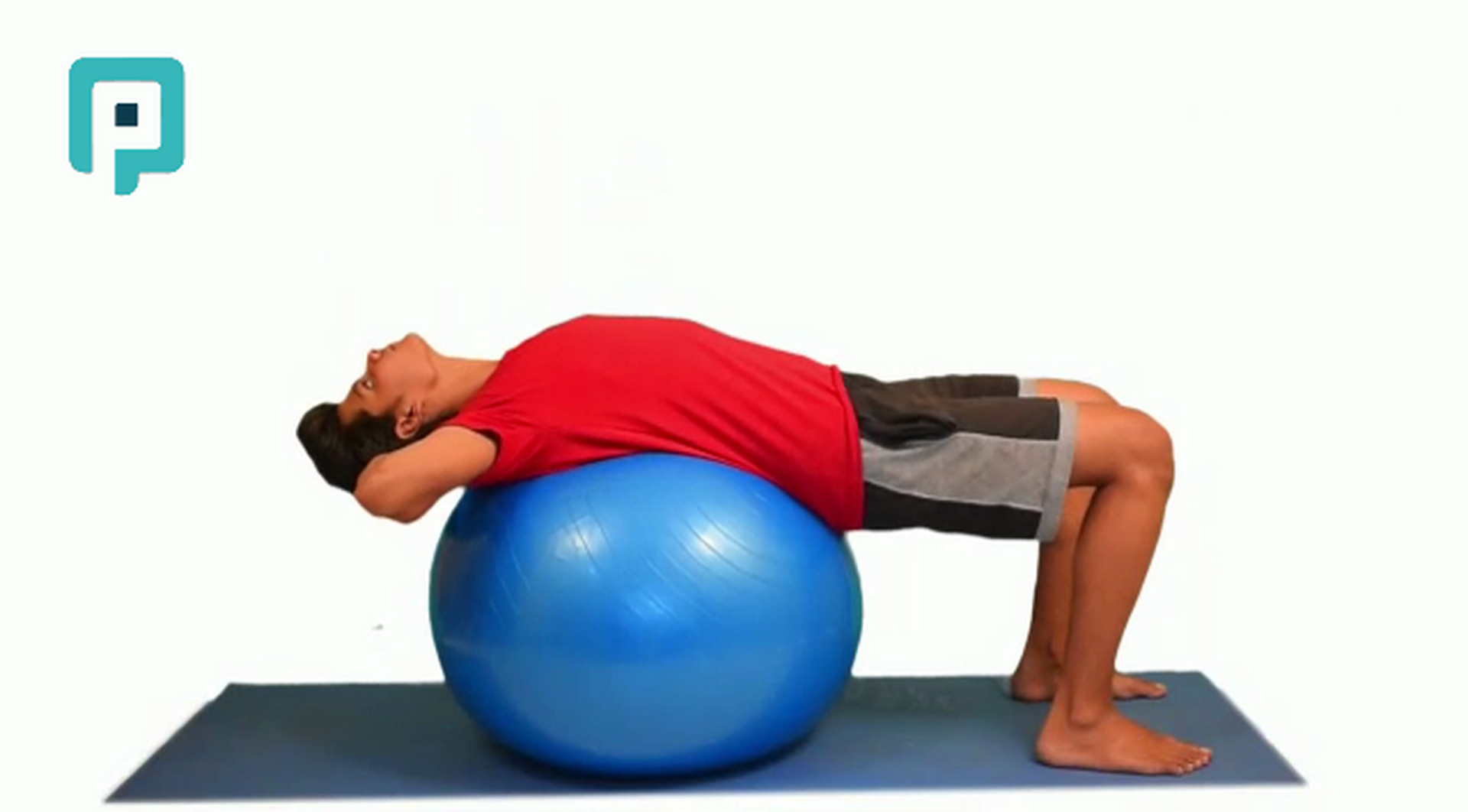 crunch on swiss ball - beginner Trunk exercise