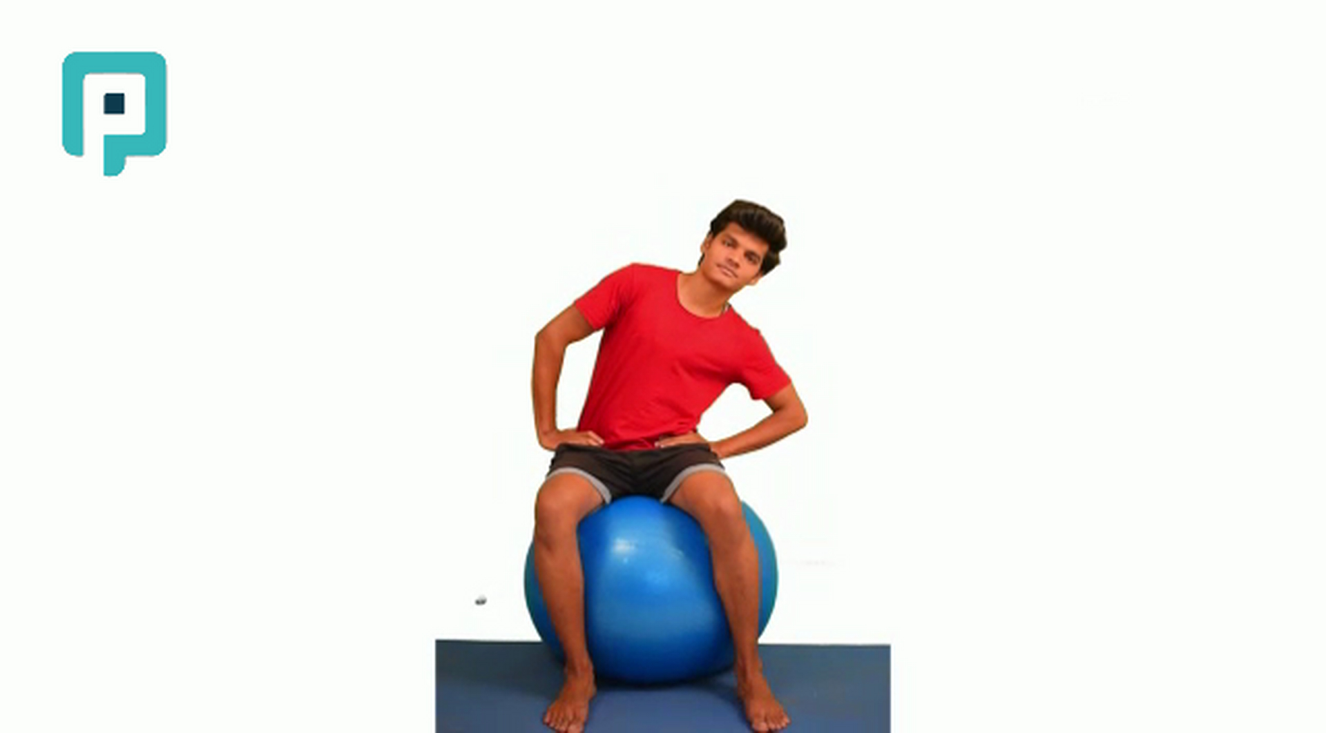 trunk side bending on swiss ball - beginner Trunk exercise