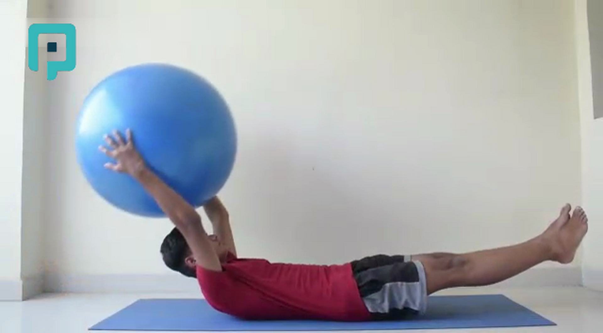 supine double leg lift with ball pass - beginner Trunk exercise