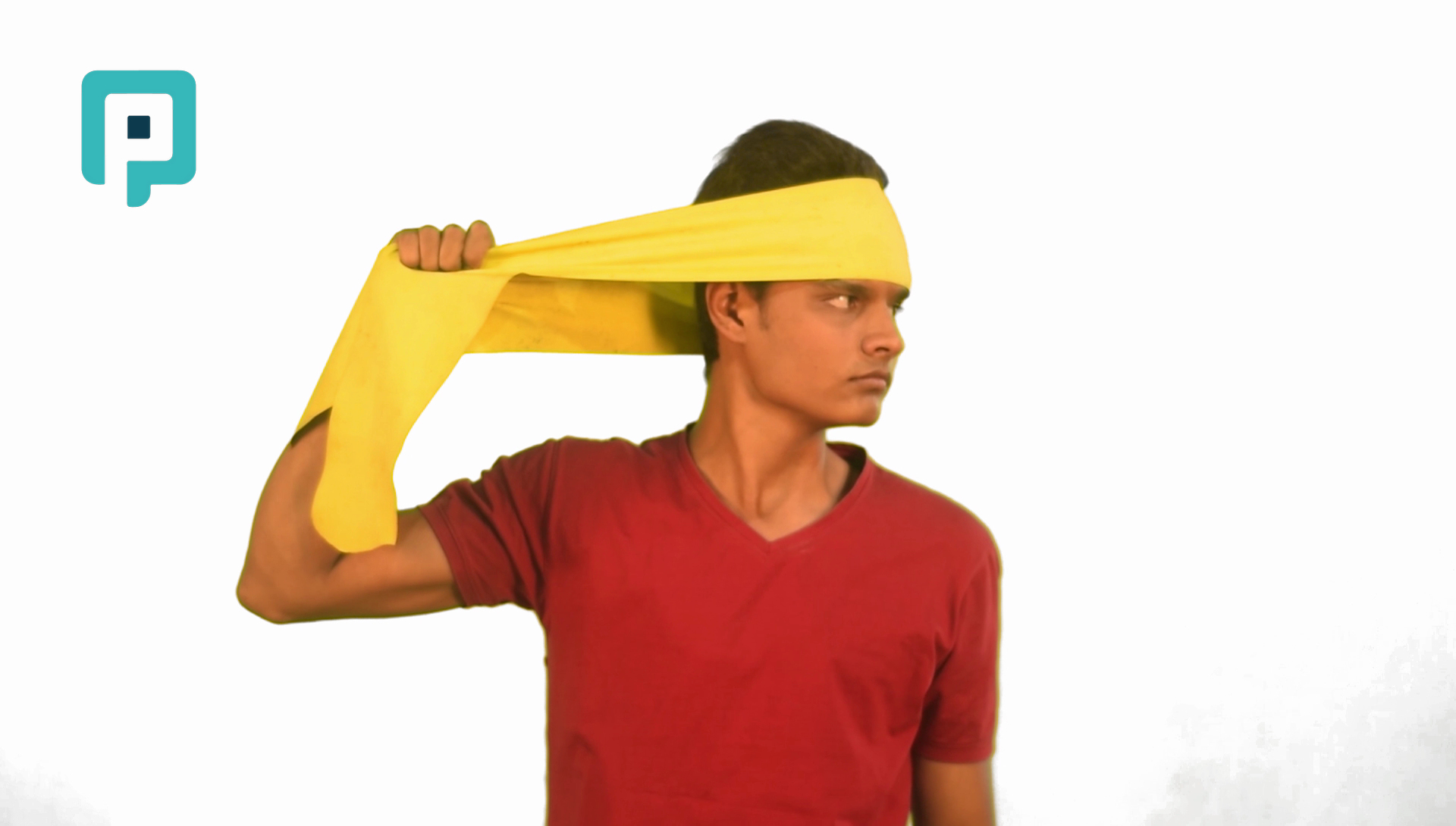 neck rotation with resistance band - beginner Neck exercise