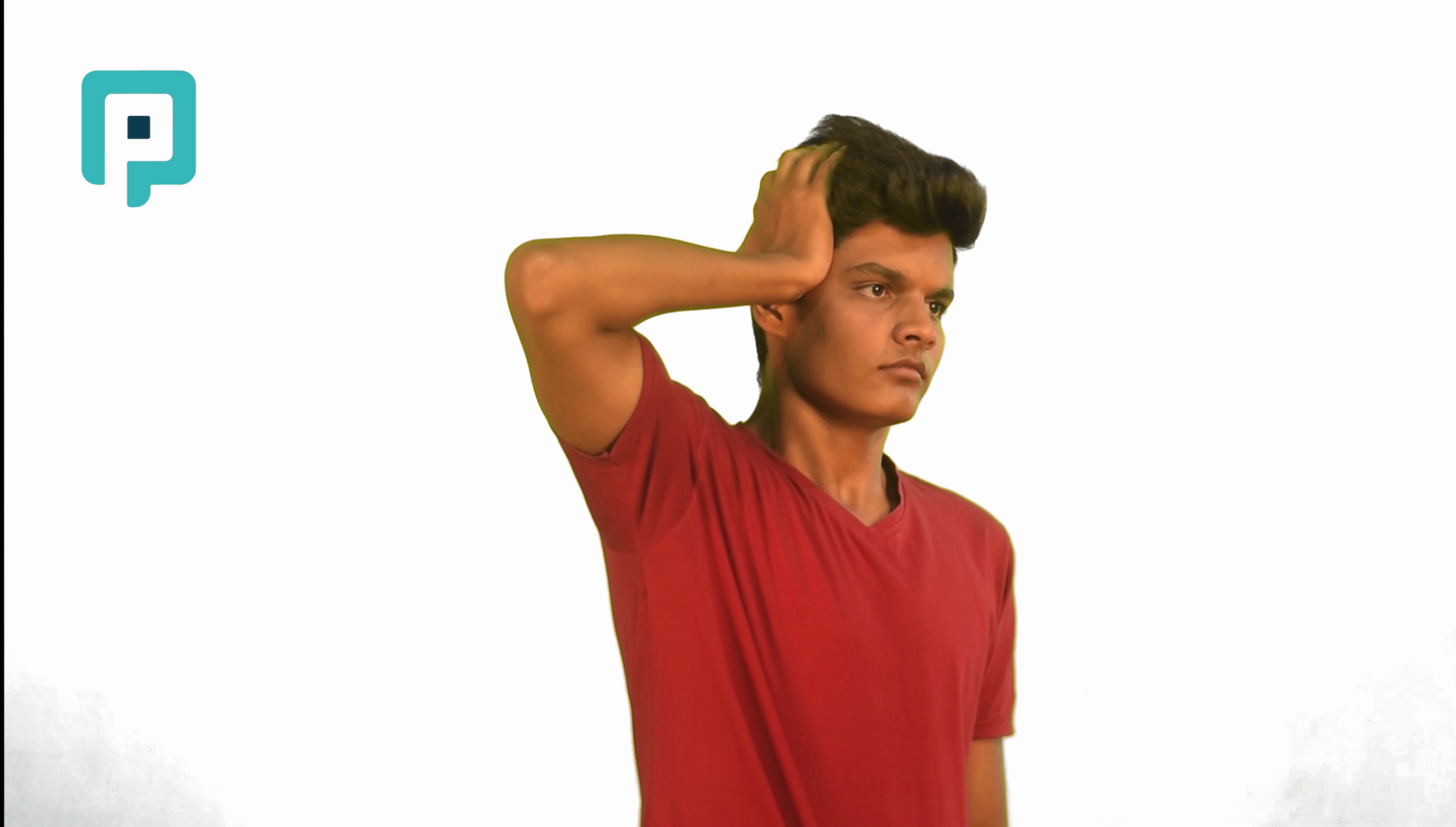 neck side bend isometric 2 - beginner Neck exercise