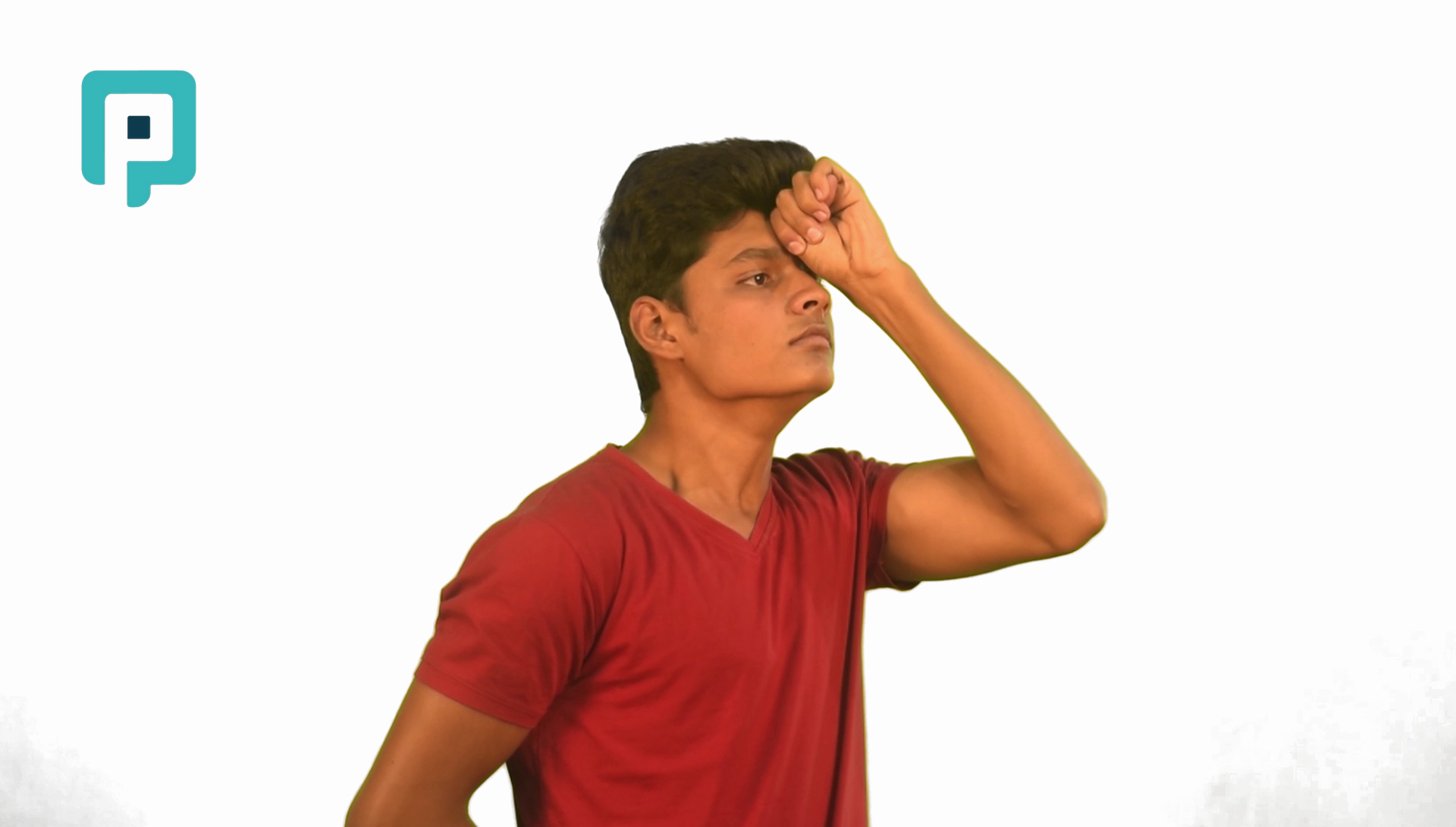 neck flexion isometric with upward head position - beginner Neck exercise