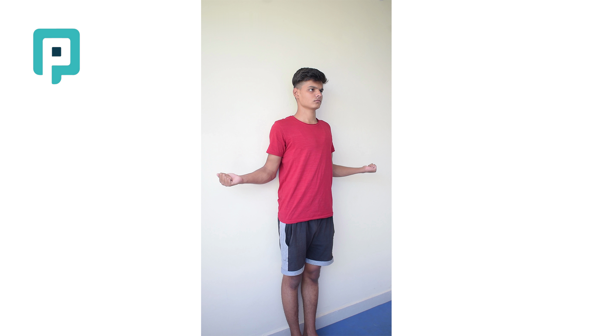 standing wall supported shoulder internal rotation at 90 degrees abduction - beginner Upper Body exercise