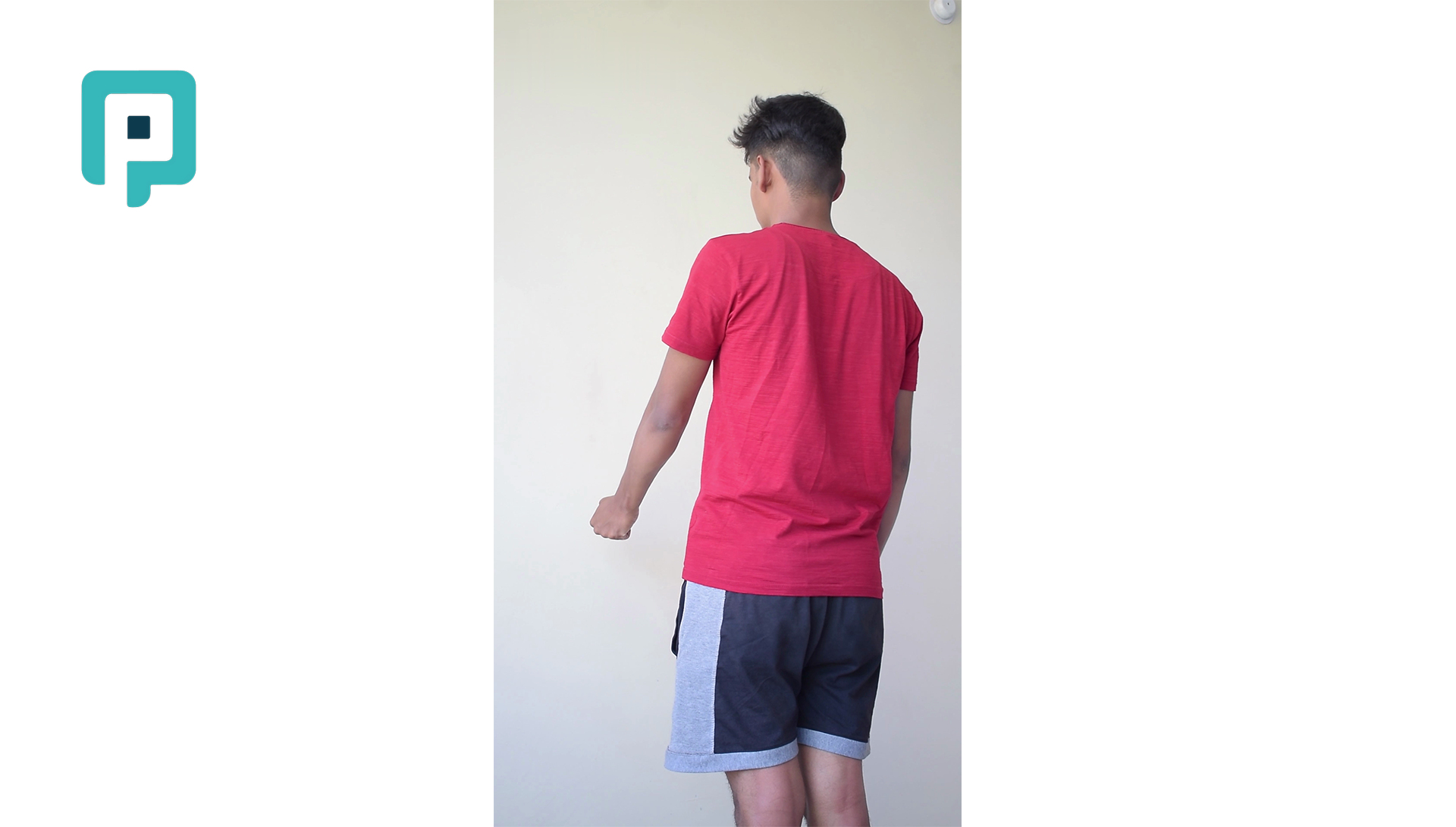 standing wall shoulder flexion isometric push - beginner Upper Body exercise