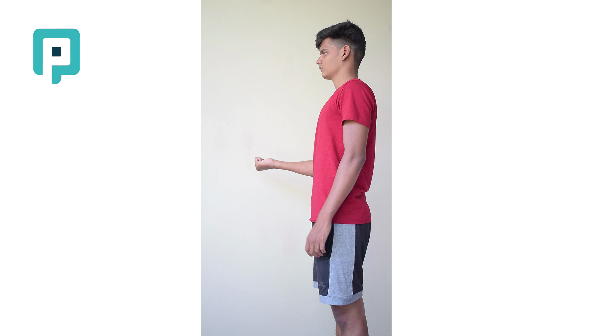 shoulder external rotation isometric wall push - beginner Upper Body exercise