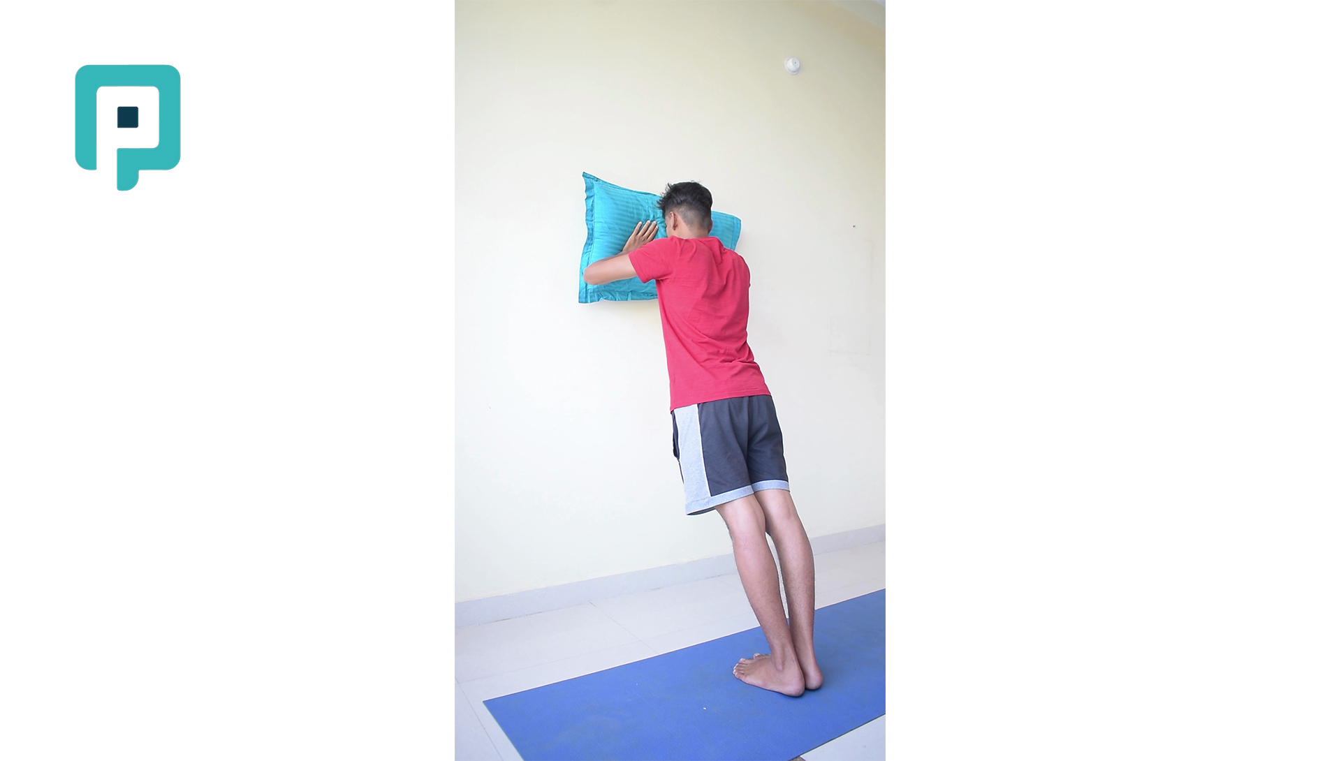 wall push up with pillow - beginner Upper Body exercise