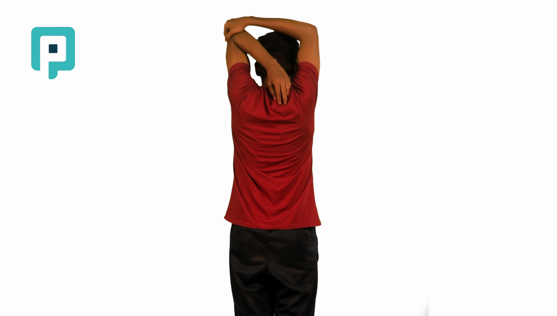 overhead triceps and shoulder stretch with assistance - beginner Upper Body exercise