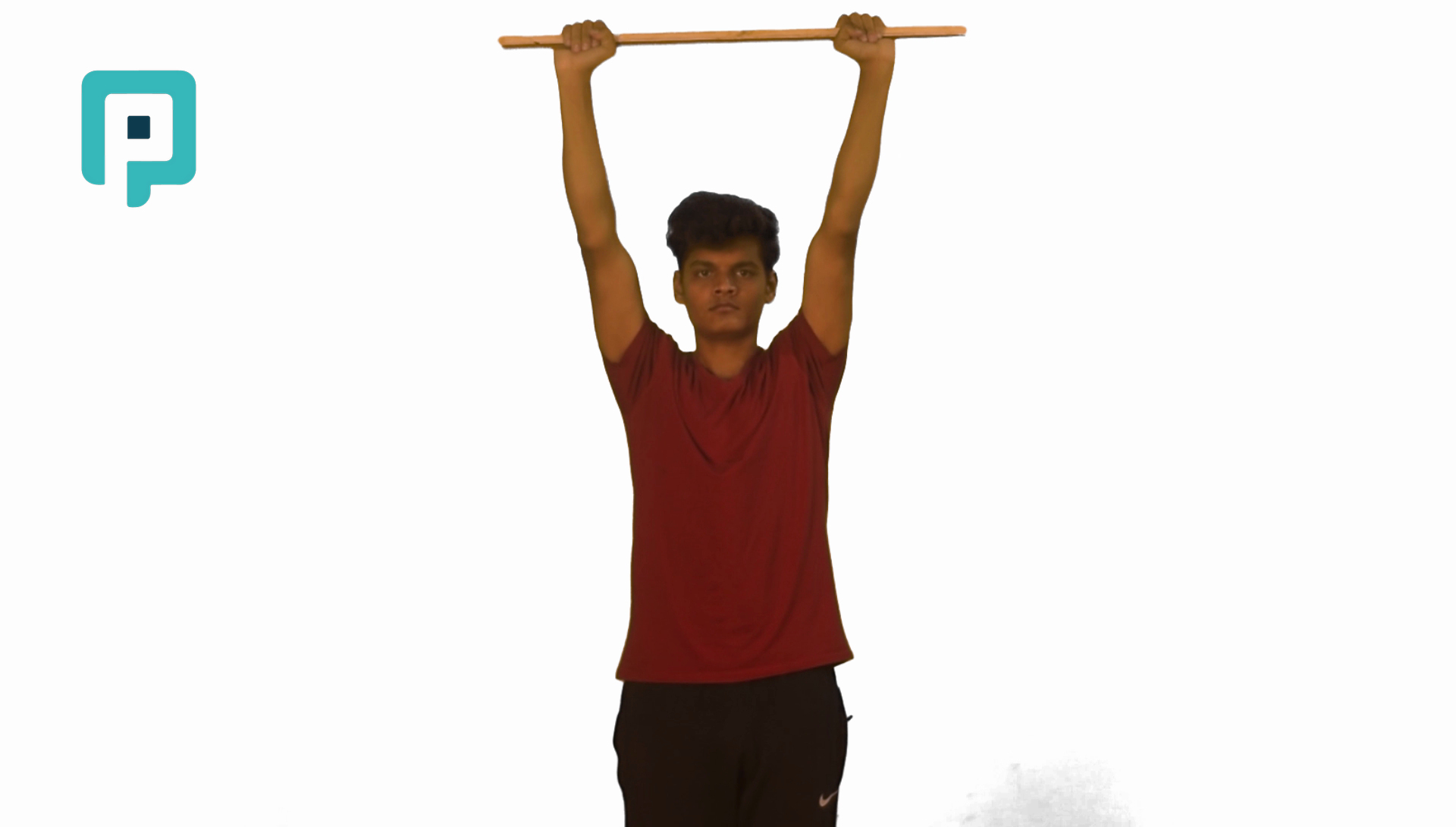 shoulder overhead press with cane - beginner Upper Body exercise