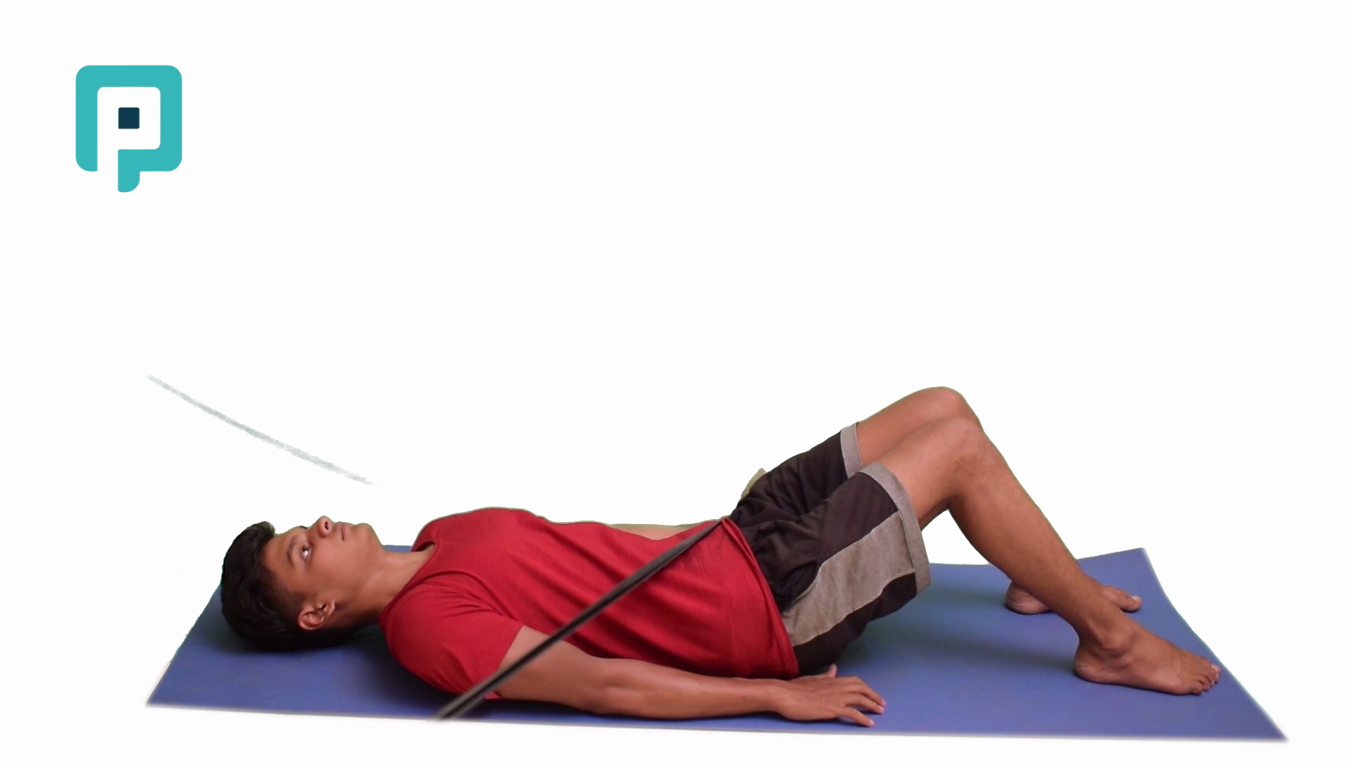 supine proprioceptive neuromuscular facilitation diagonal 1 extension with resistance band - beginner Upper Body exercise
