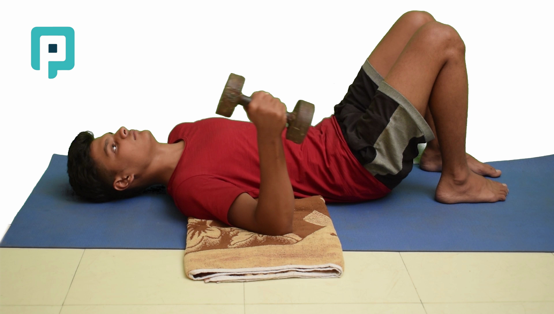 supine shoulder external rotation at 90 degrees - beginner Upper Body exercise