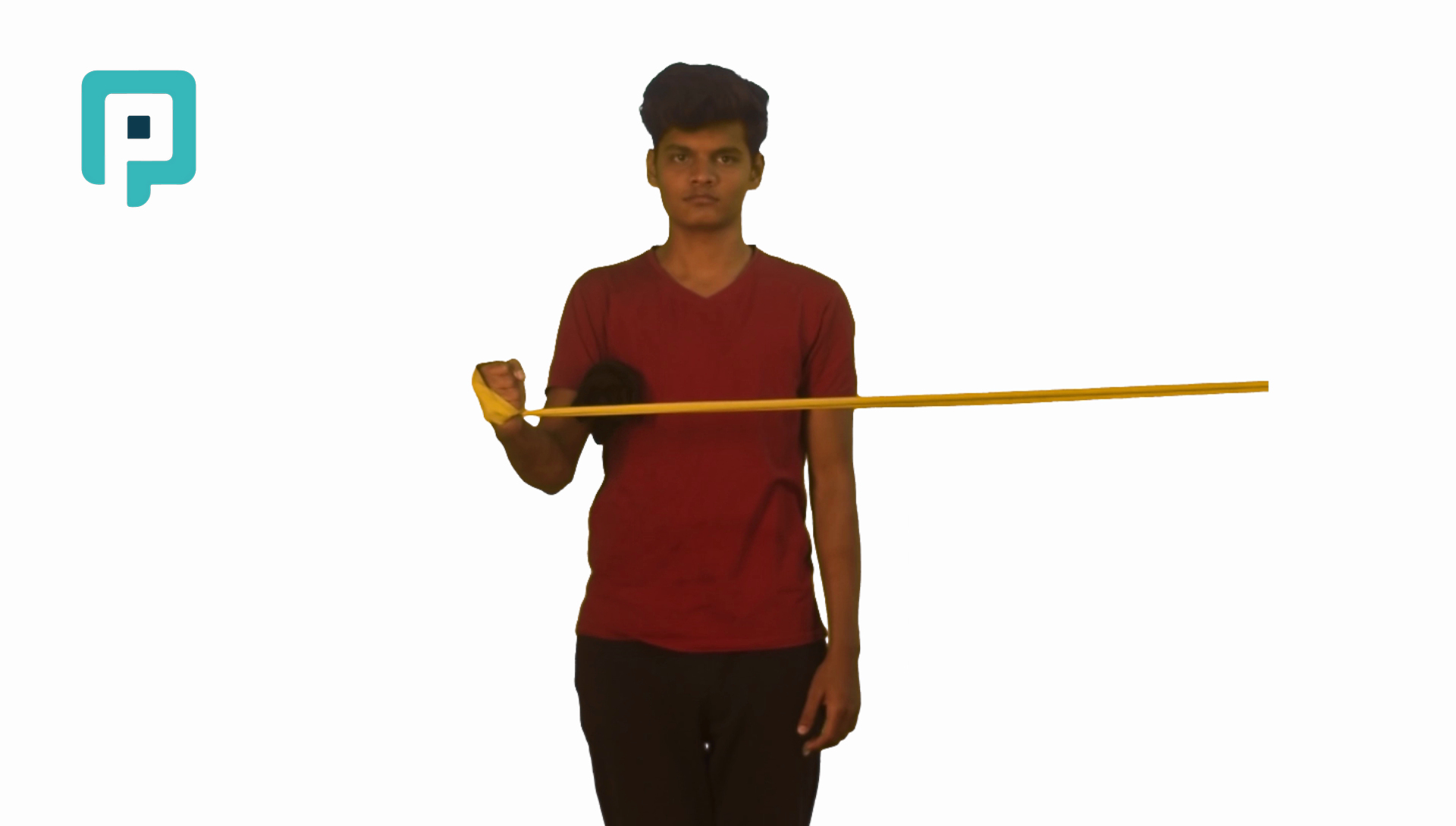 standing shoulder external rotation with resistance band - beginner Upper Body exercise