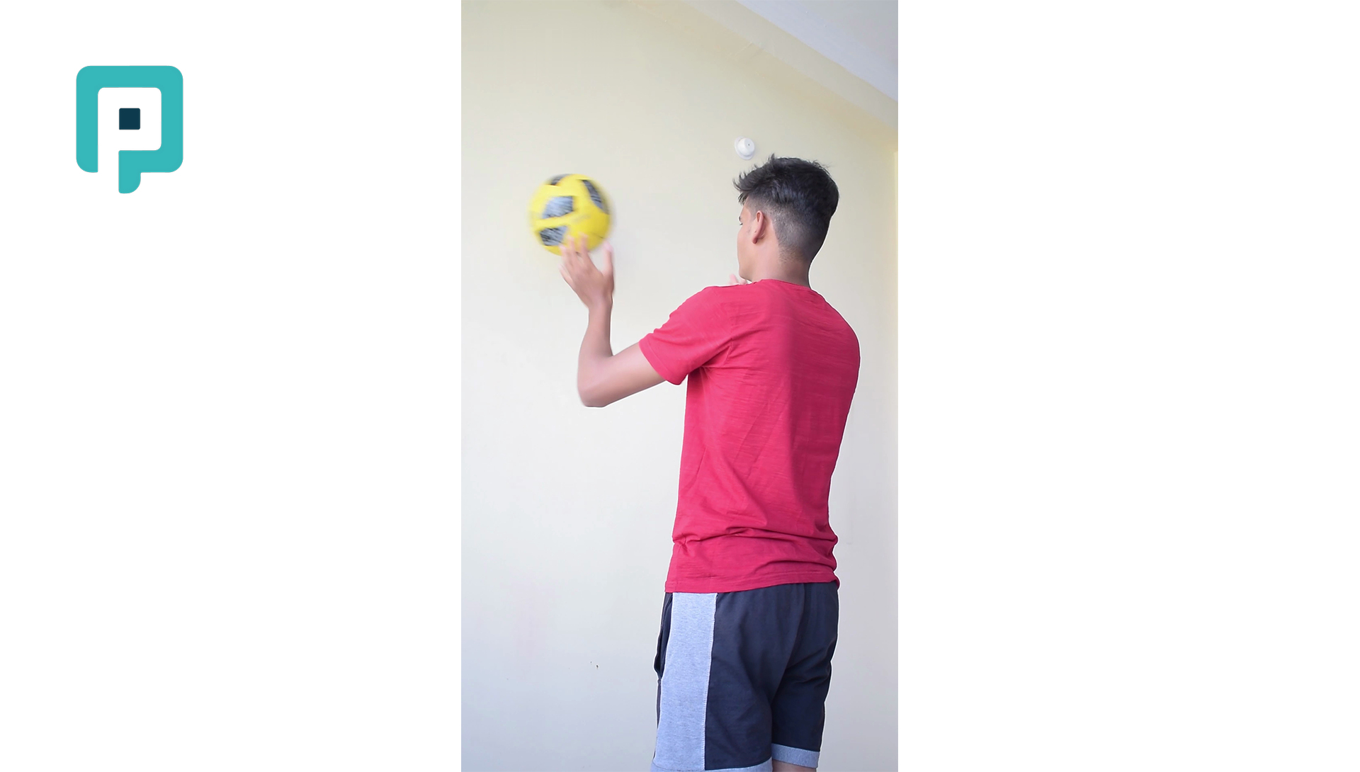 standing forward medicine ball wall toss - beginner Upper Body exercise