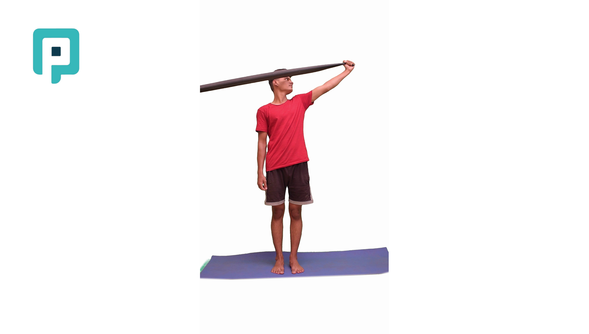 standing shoulder external rotation to overhead elevation with resistance band - beginner Upper Body exercise