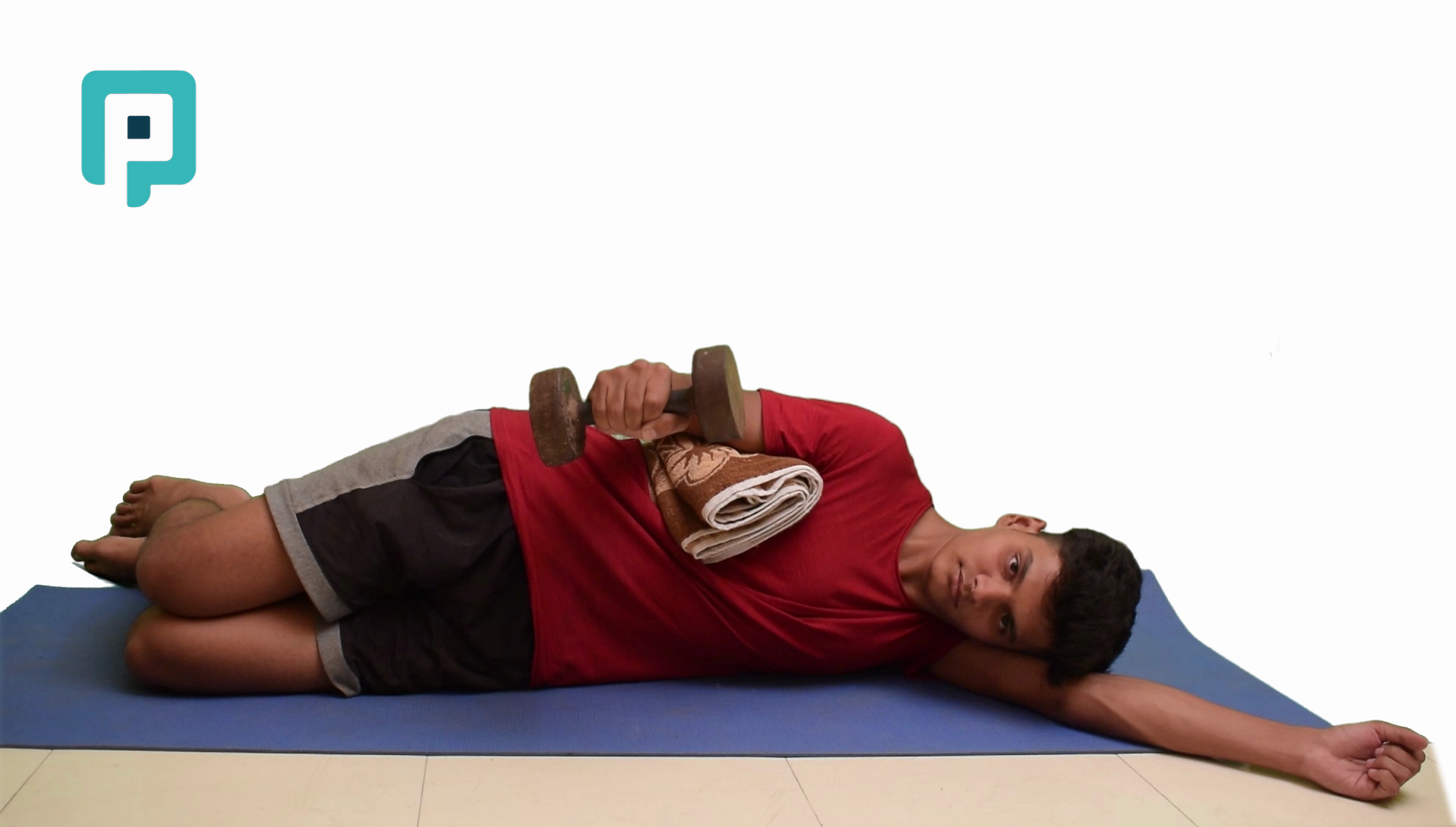 side lying shoulder external rotation with dumbbell - beginner Upper Body exercise