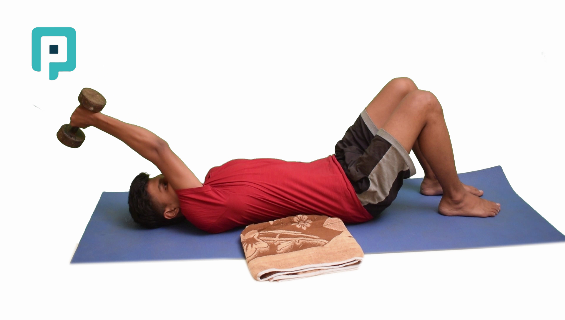 supine shoulder flexion with dumbbell - beginner Upper Body exercise