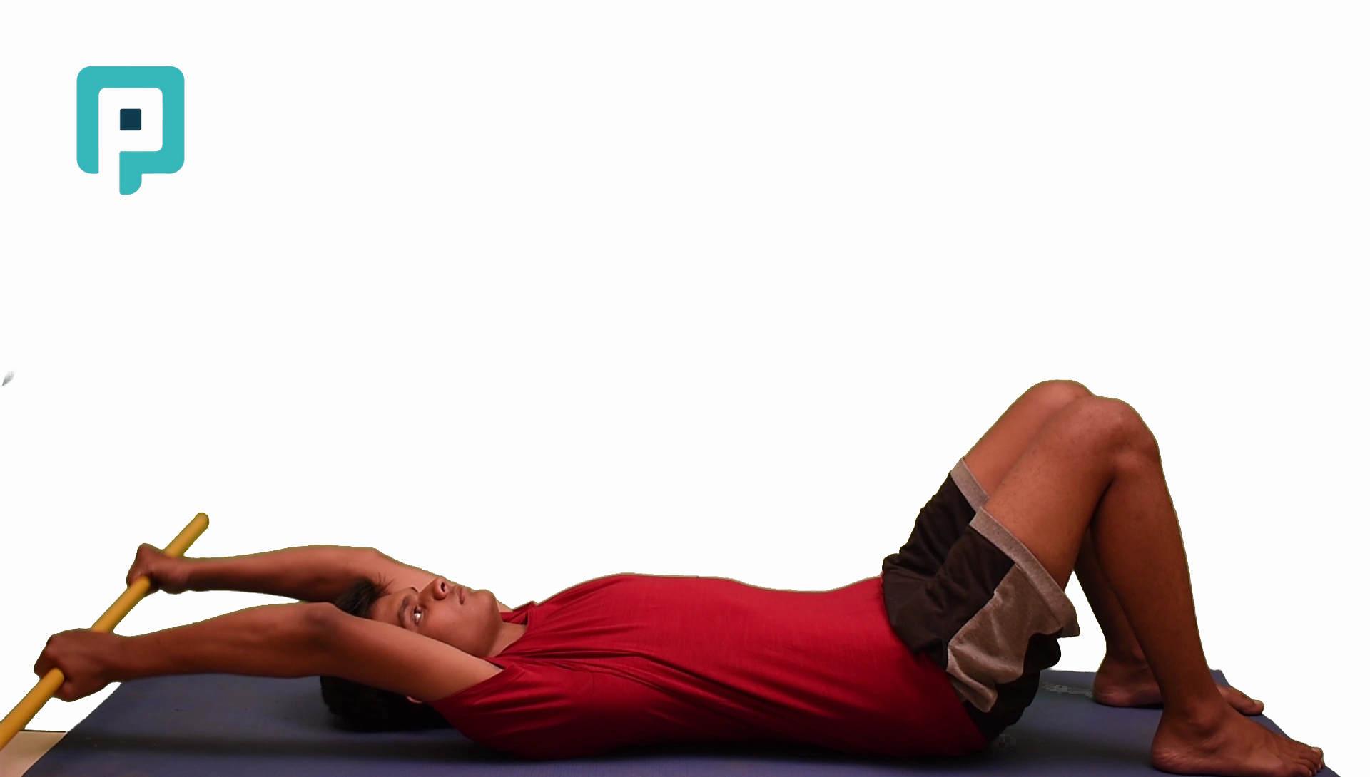 supine shoulder flexion with rod assistance - beginner Upper Body exercise