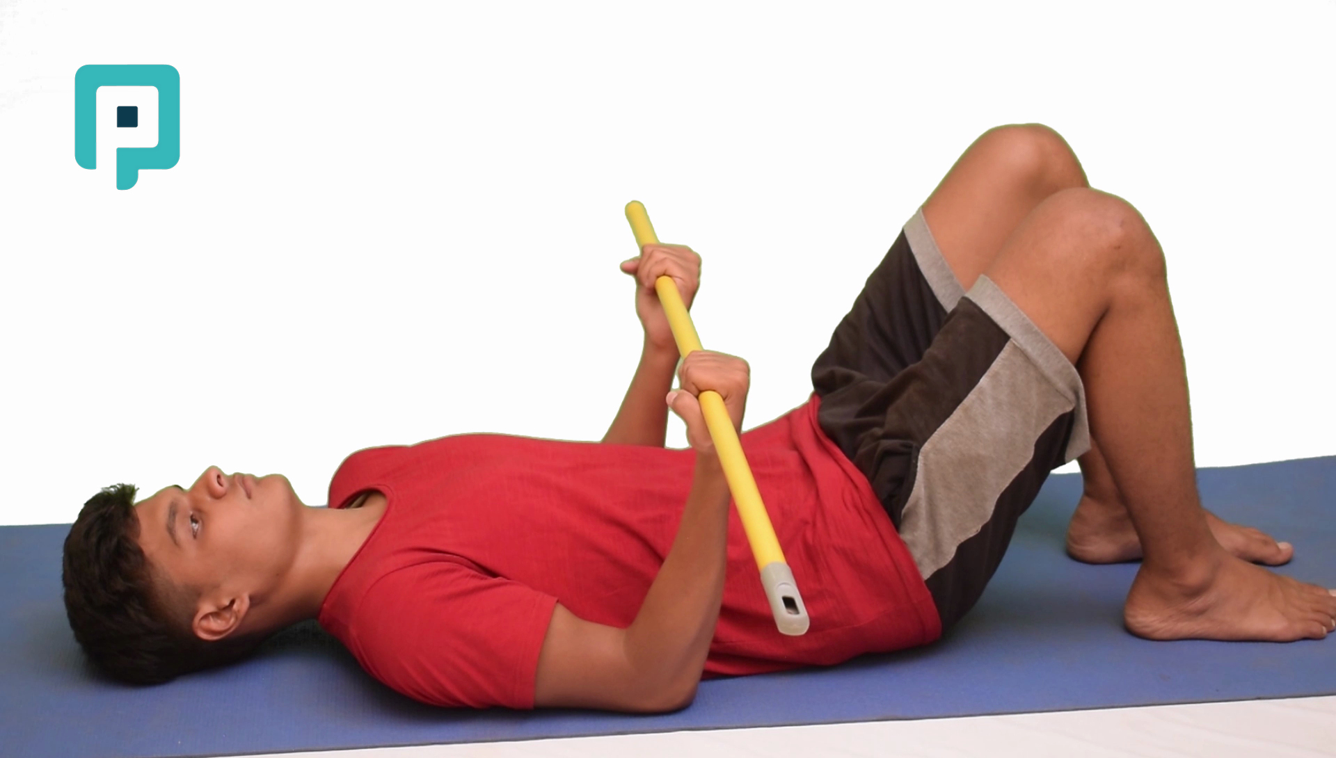 supine shoulder internal rotation with rod - beginner Upper Body exercise