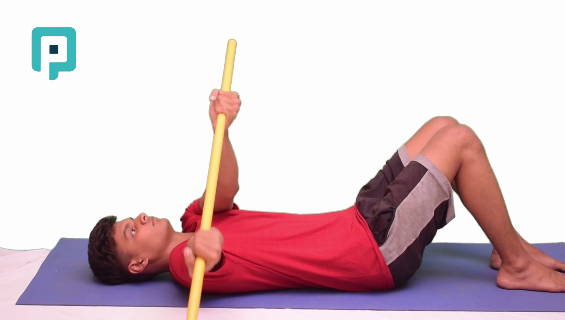supine shoulder abduction with rod assistance - beginner Upper Body exercise