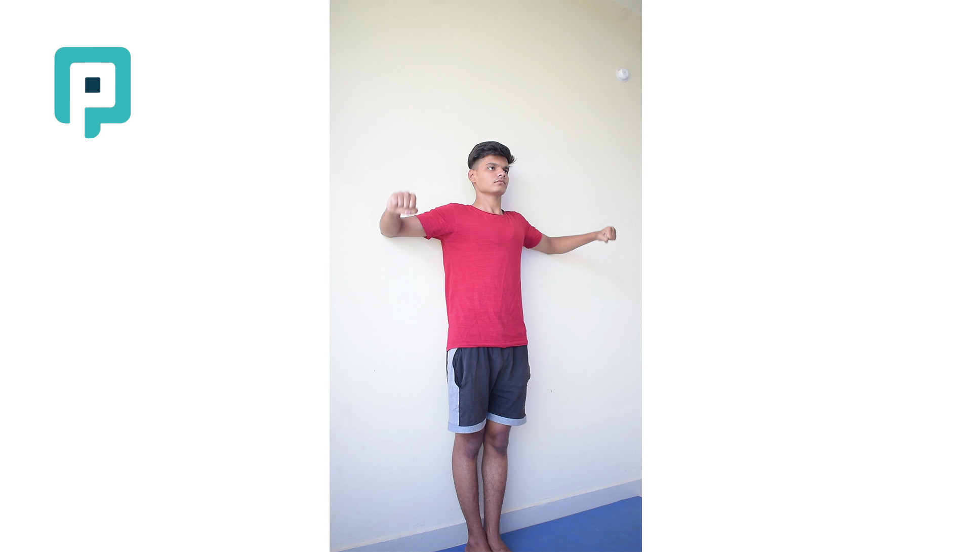 shoulder external rotation at 90 degrees abduction against wall - beginner Upper Body exercise