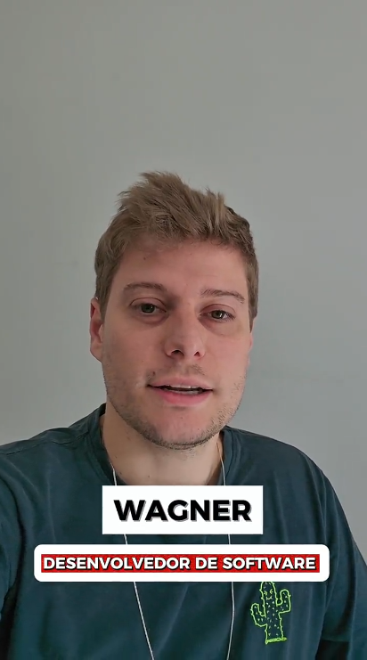Depoimento em vídeo de Wagner da Desenvolvedor de software