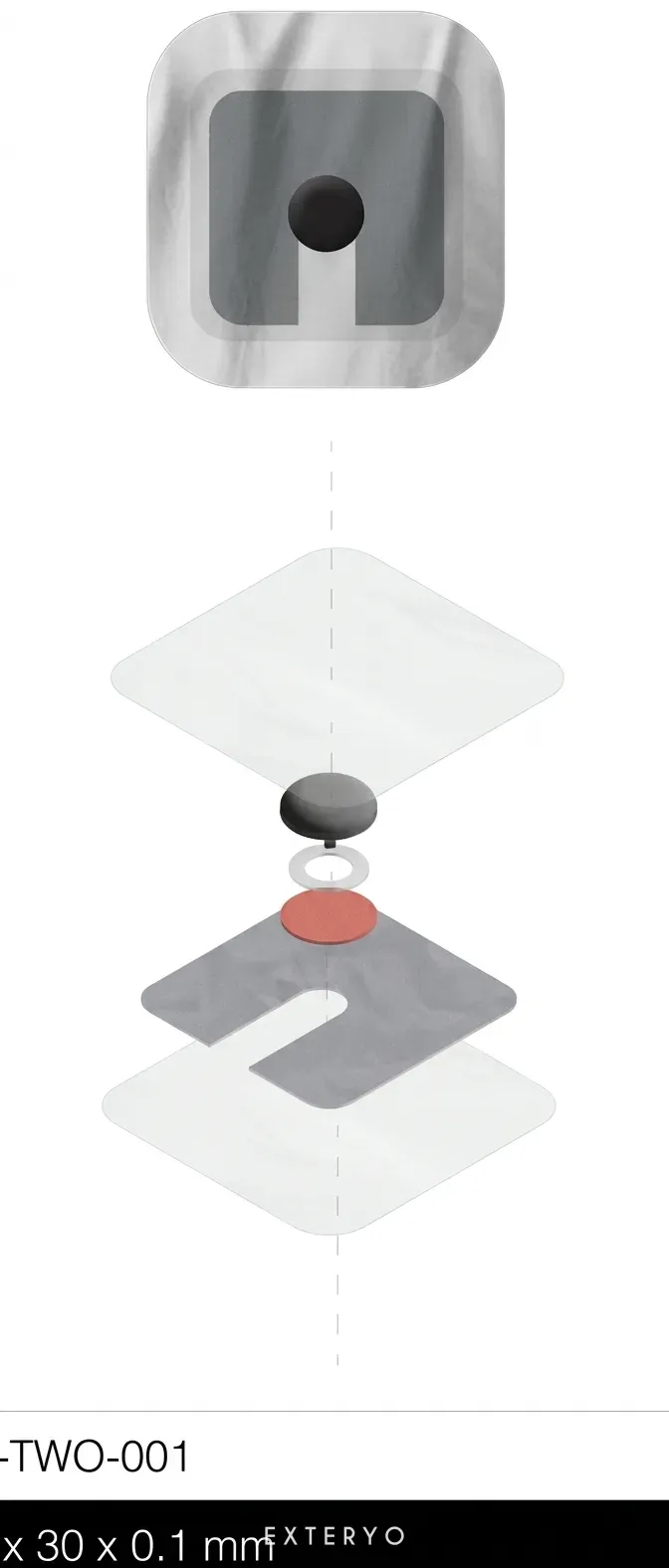 Exteryo TWO – Mesh Tag NFC extra flessibile