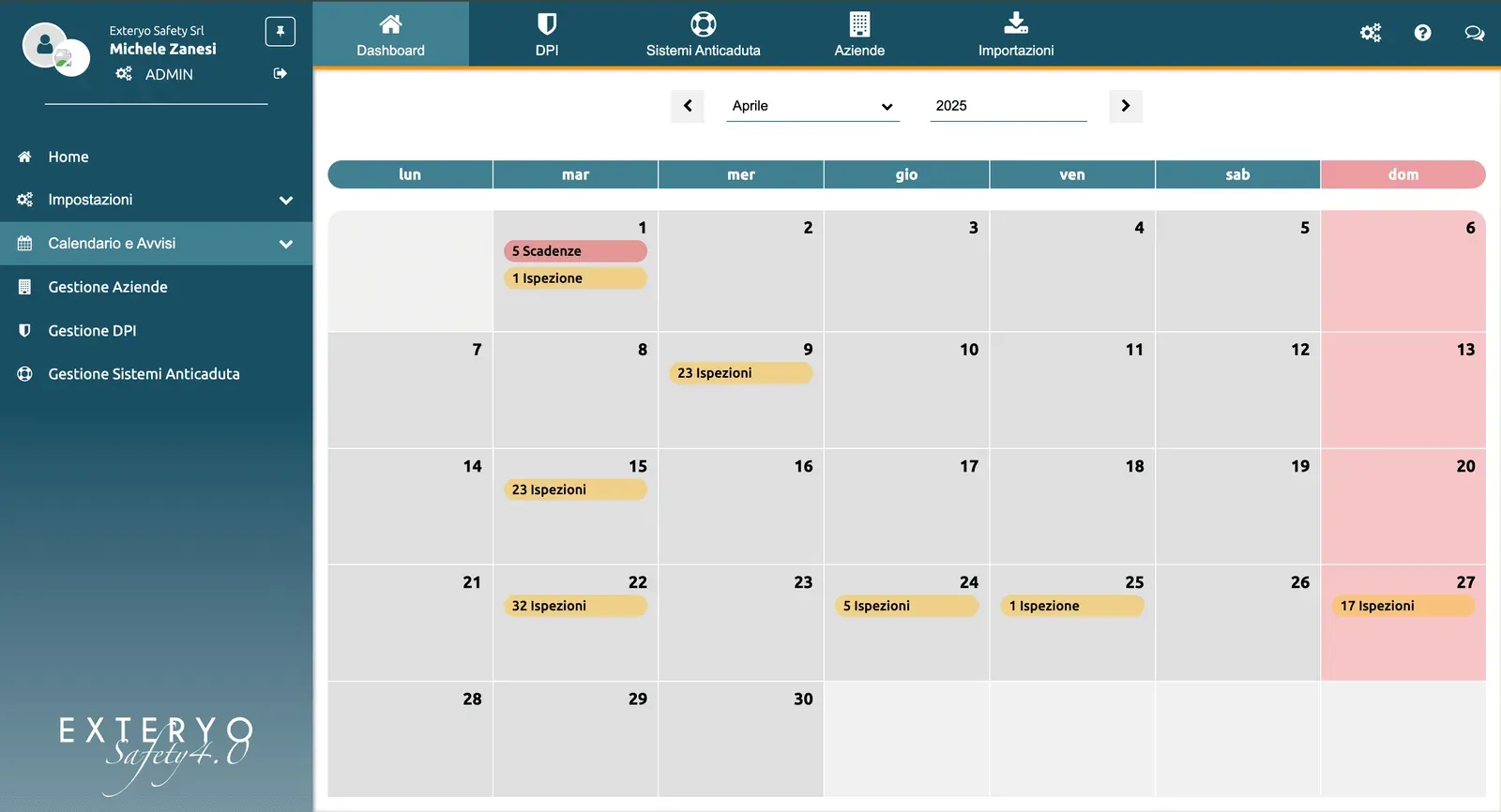 Calendario scadenze