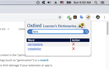 Oxford Dictionary Lookup