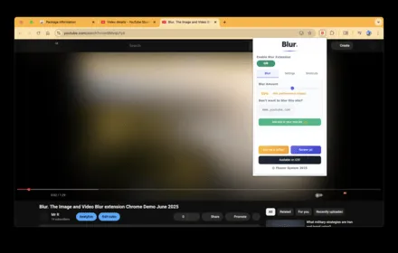 Blur. The Image and Video blur extension