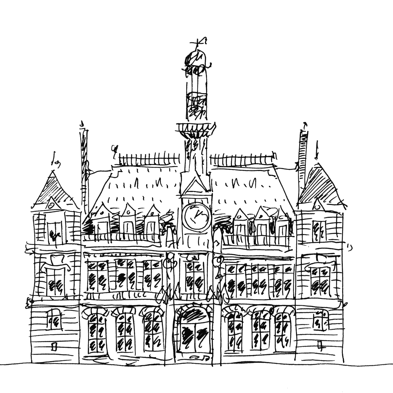 Hôtel de ville de Pantin / © Thibaut Guittet 