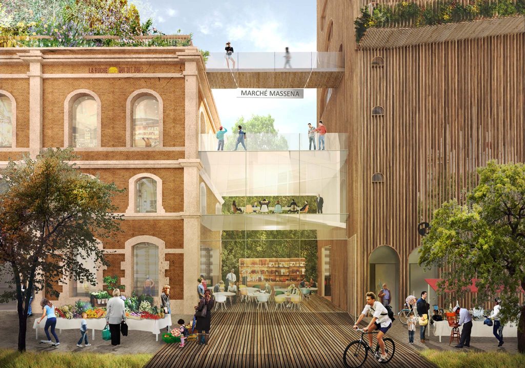 Projet Ré-alimenter Masséna dans l'ancienne gare Masséna (Paris 13e) / DR