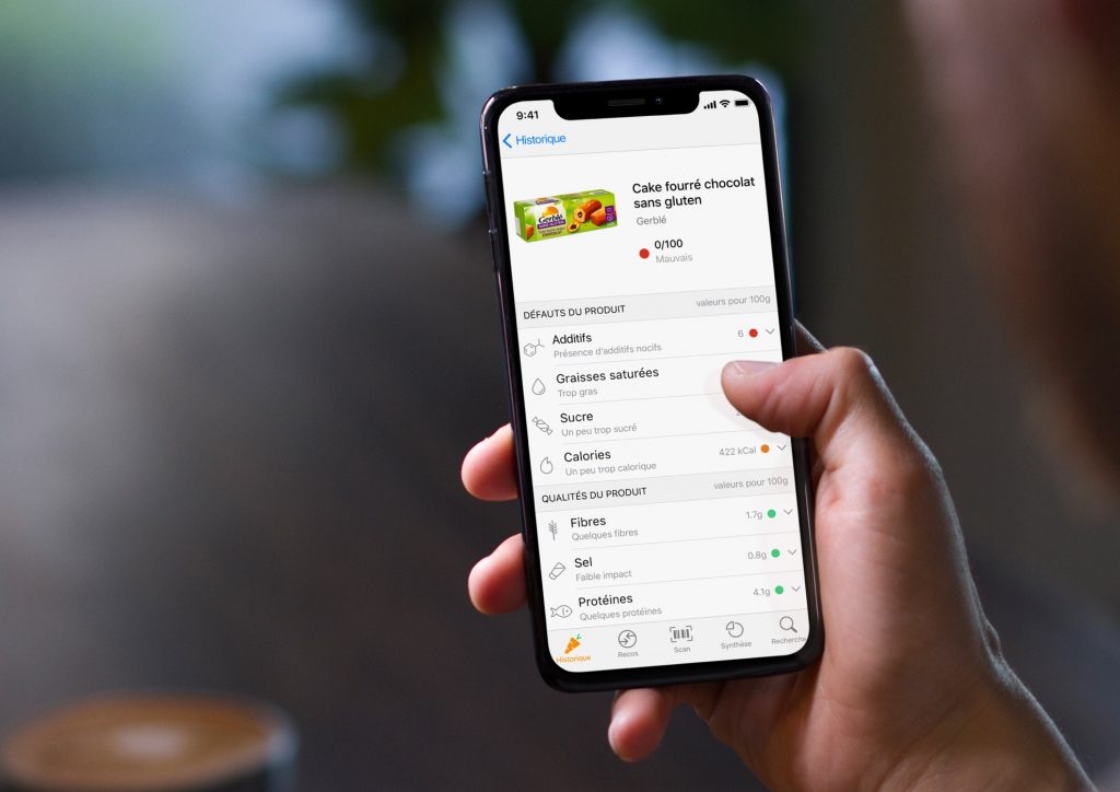 L'application mobile Yuka permet de connaître la valeur nutritionnelle des produits de la grande distribution / © Yuka