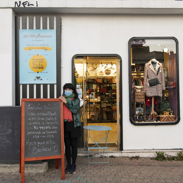 Deo-Linda a créé Les Tatas Flingueuses, concept store qui met en valeur les créateurs du 93 au 6 rue du Capitaine Dreyfus à Montreuil / ©  Jérômine Derigny pour Enlarge your Paris