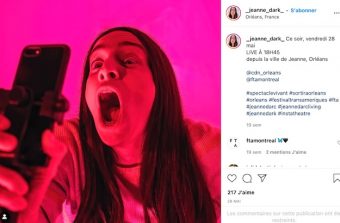 _jeanne_dark_, une performance jouée sur scène et sur Instagram