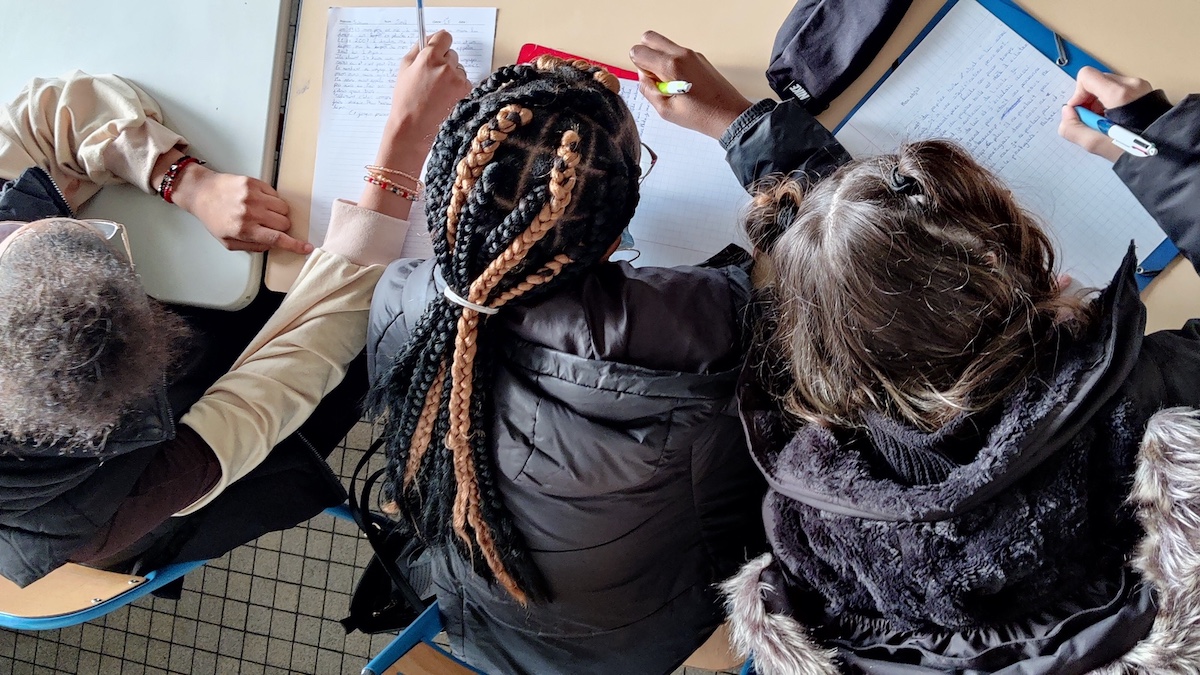 Des élèves de lycée en Seine-Saint-Denis / ©  Inès Ferrio