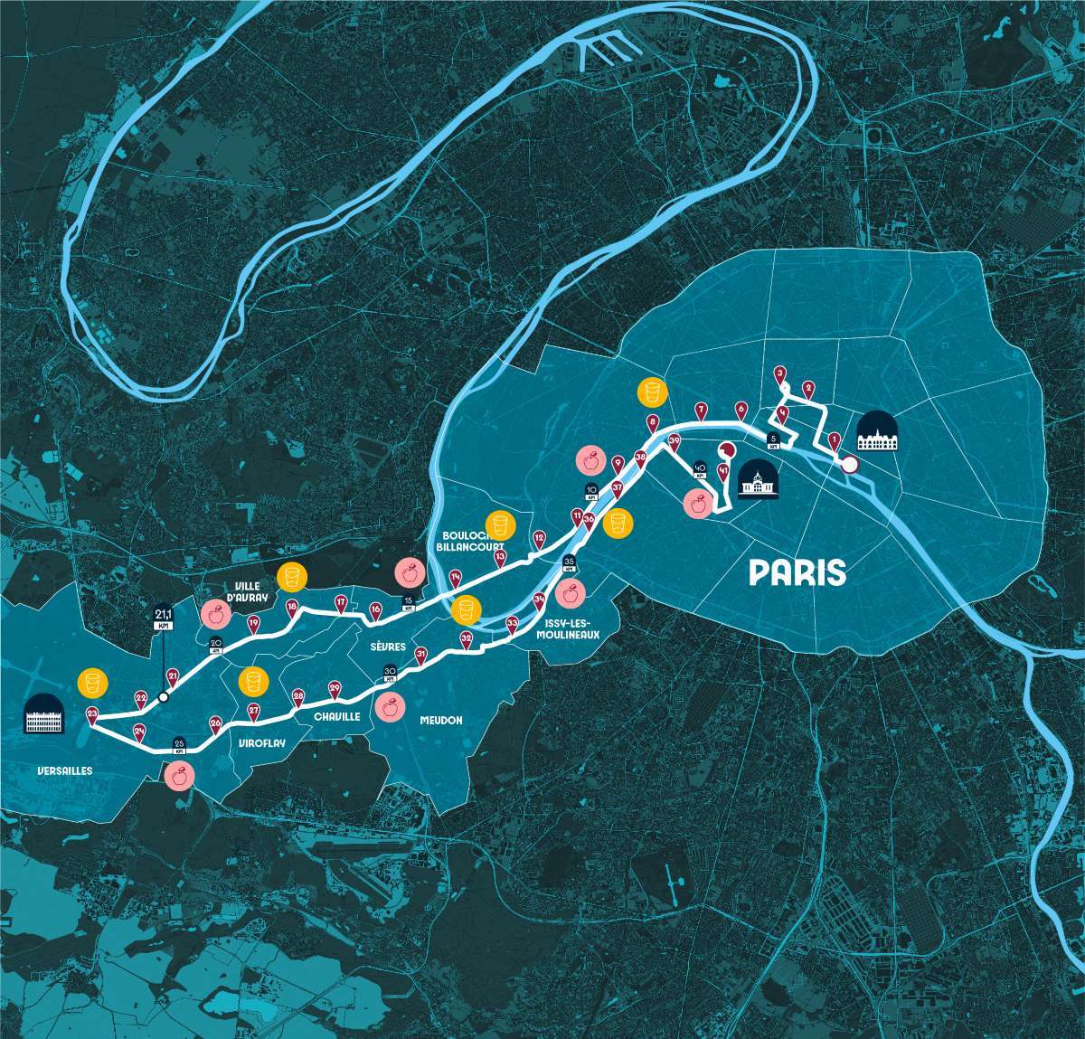 Le parcours du marathon des Jeux olympiques de Paris en 2024 / © Ville de Paris