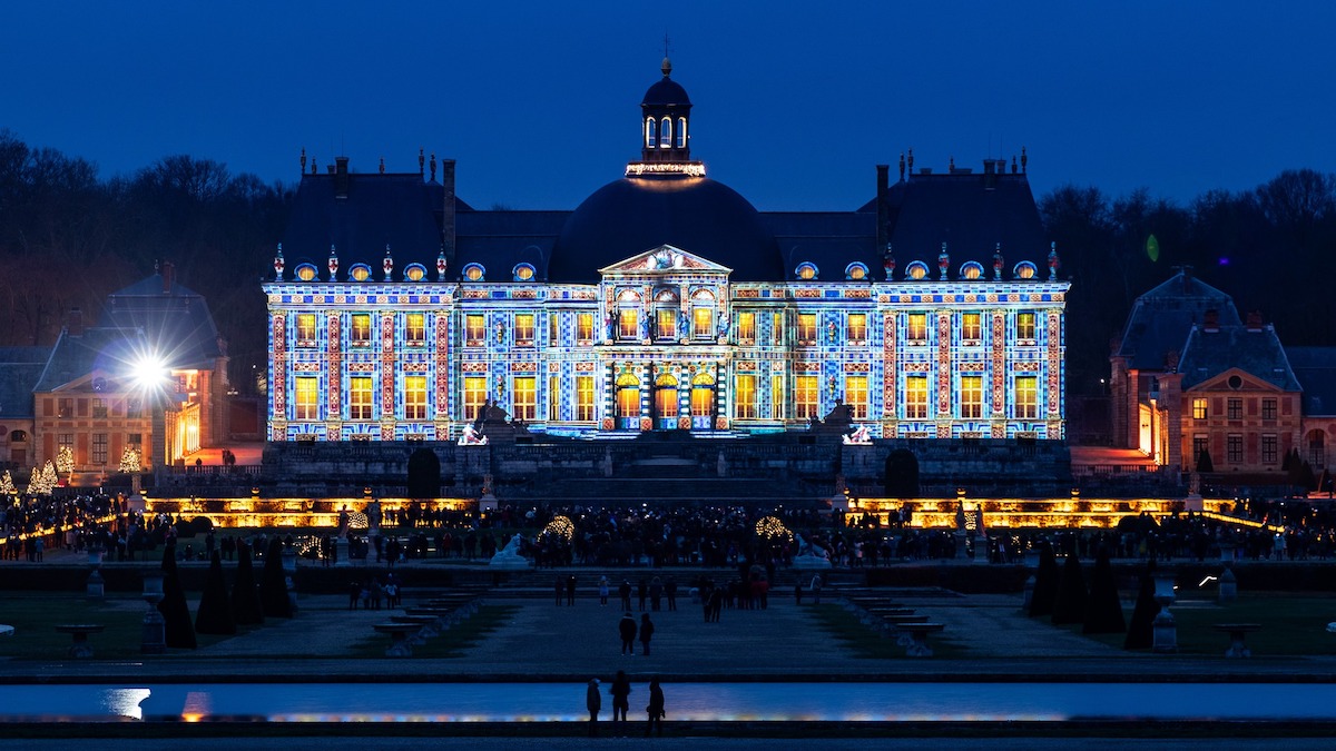 Pour les fêtes, le château de Vaux-le-Vicomte en Seine-et-Marne présente sa nouvelle projection monumentale de 1000 m2 / © Vaux-le-Vicomte