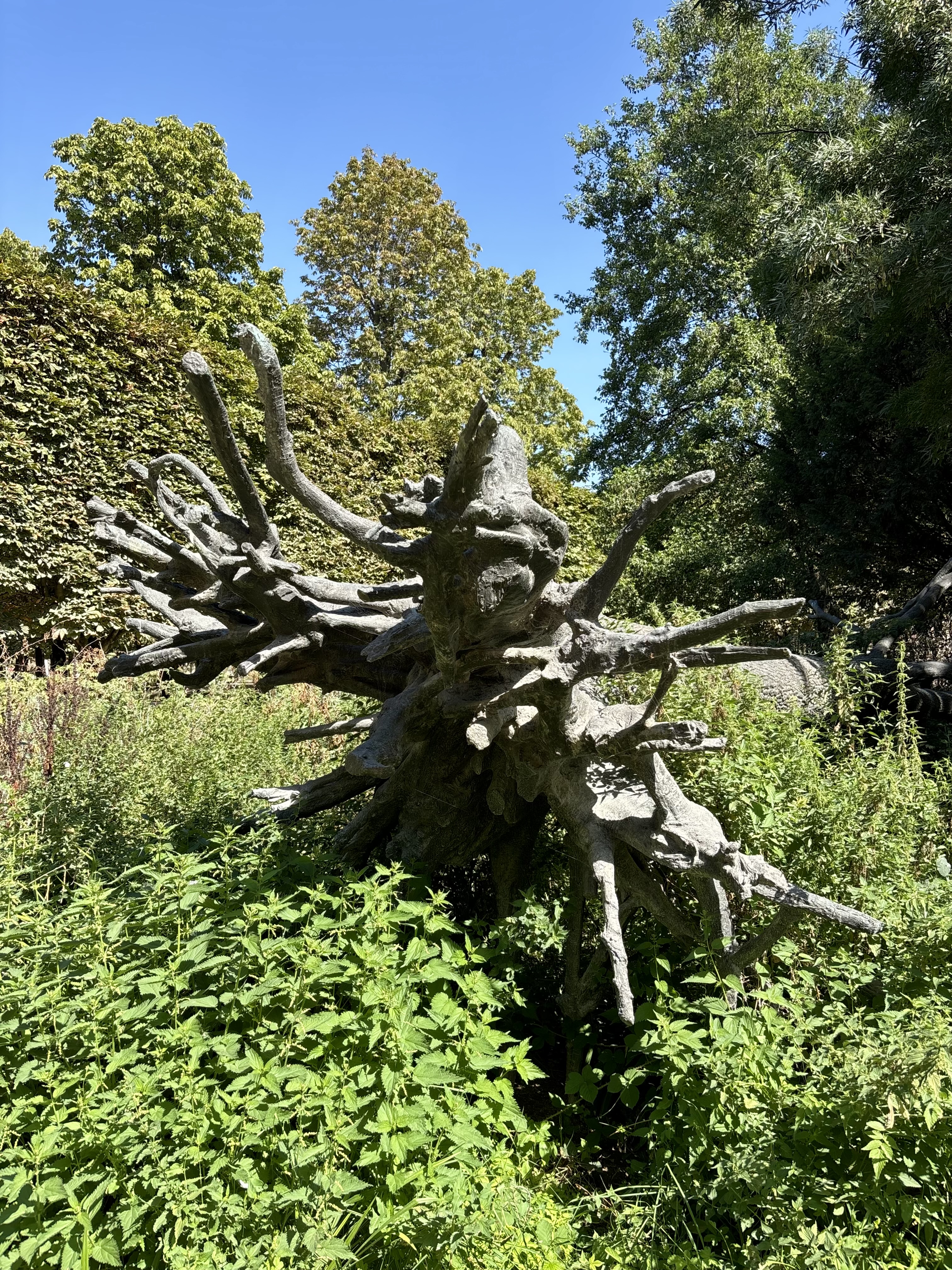 Le cartel de L’Arbre des voyelles disparaît sous les tontes différenciées / © Vianney Delourme pour Enlarge your Paris