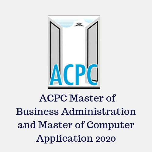  ACPC for Master of Business Administration and Master of Computer Application 2020