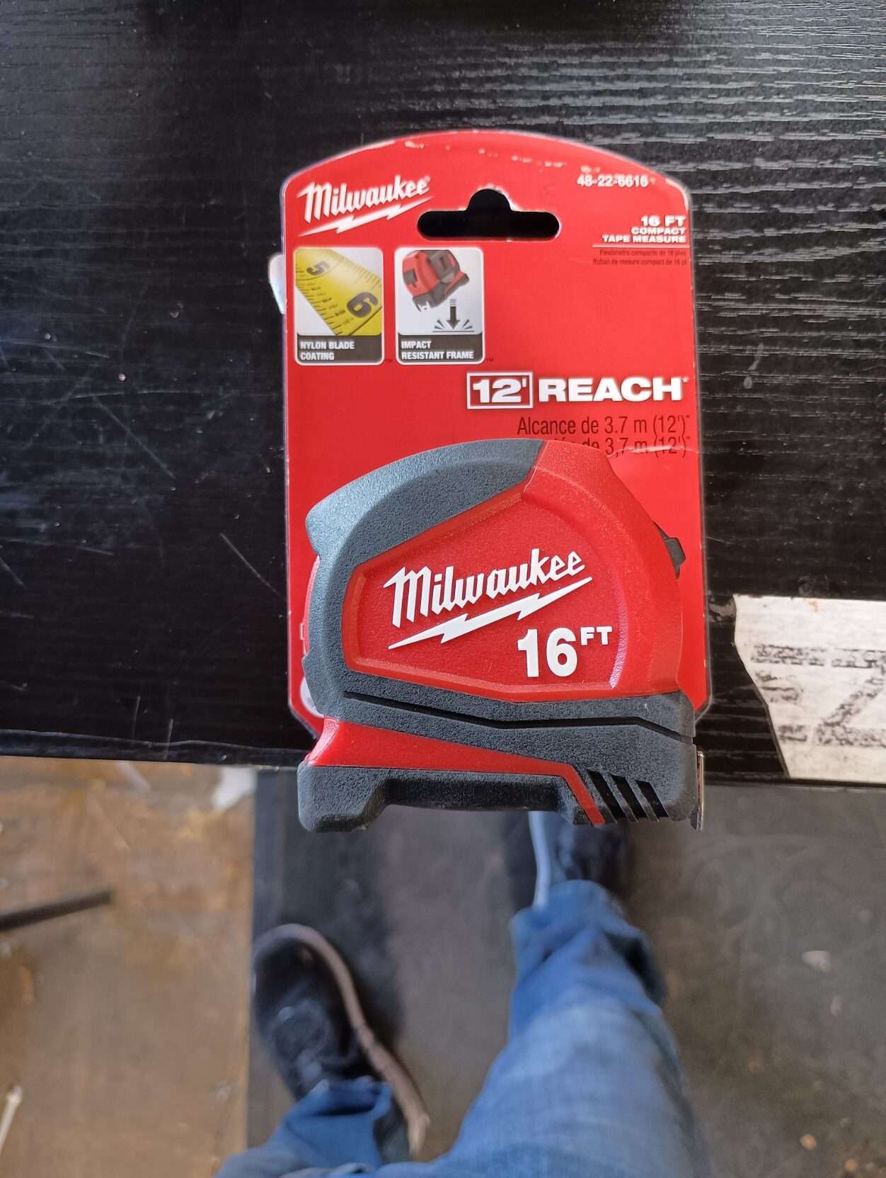 Milwaukee Compact 16 ft. SAE Tape Measure with Fractional Scale and 8
