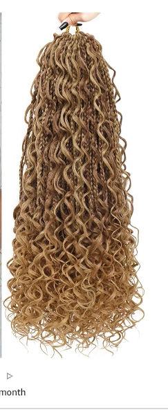 LIYATE Goddess Crochet Braids 24 Inch 7 Packs Boho Box Braids Crochet ...